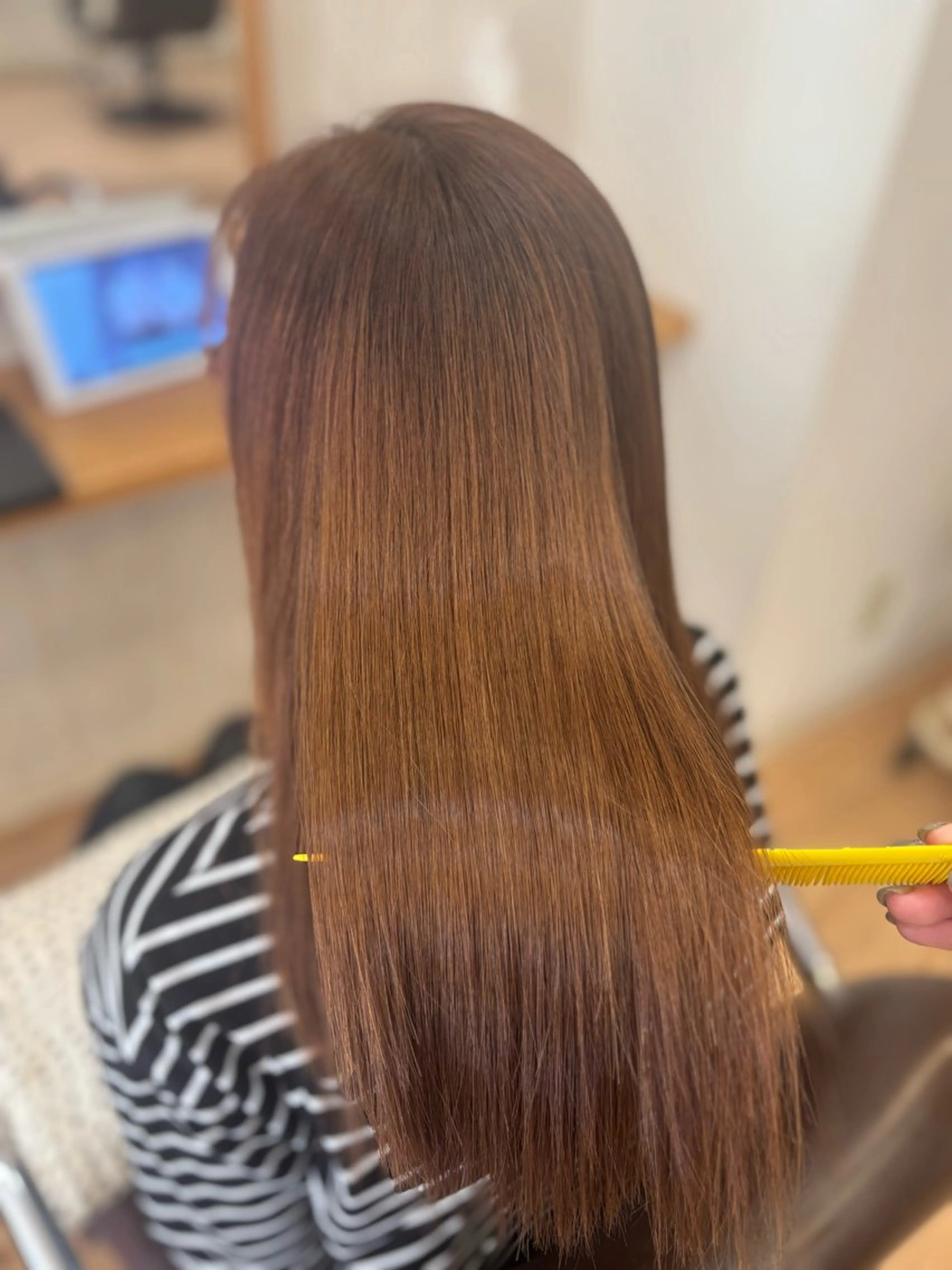 ロング 髪質改善 loops北山田店所属・すなが/ハイライト モデル募集中のヘアスタイル