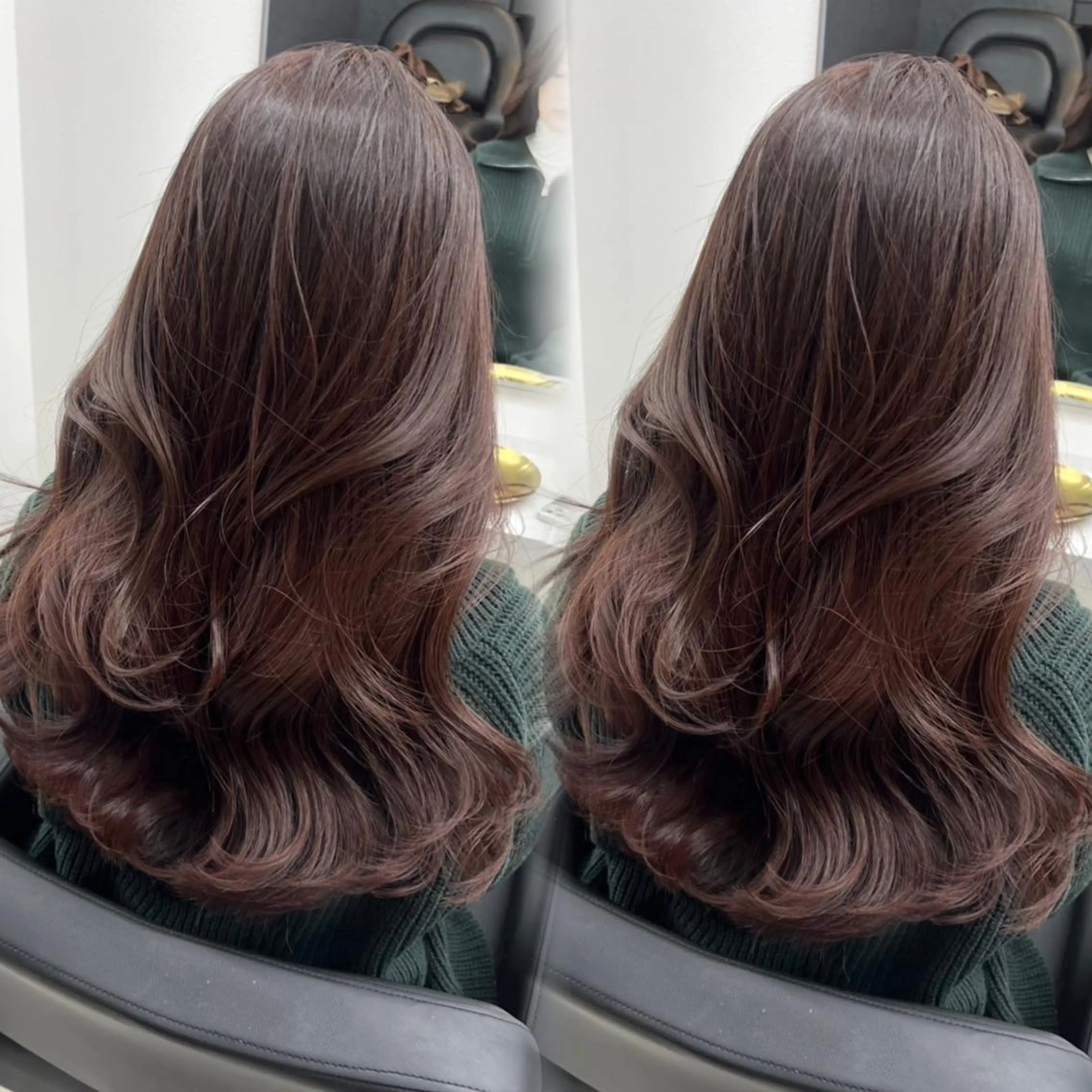 ロング 顔周りカット 韓国風ヘア レイヤーカット 小顔カット カット ヘアカラー トリートメント ✨韓国レイヤー🦋 リピートNO.1✨のヘアスタイル