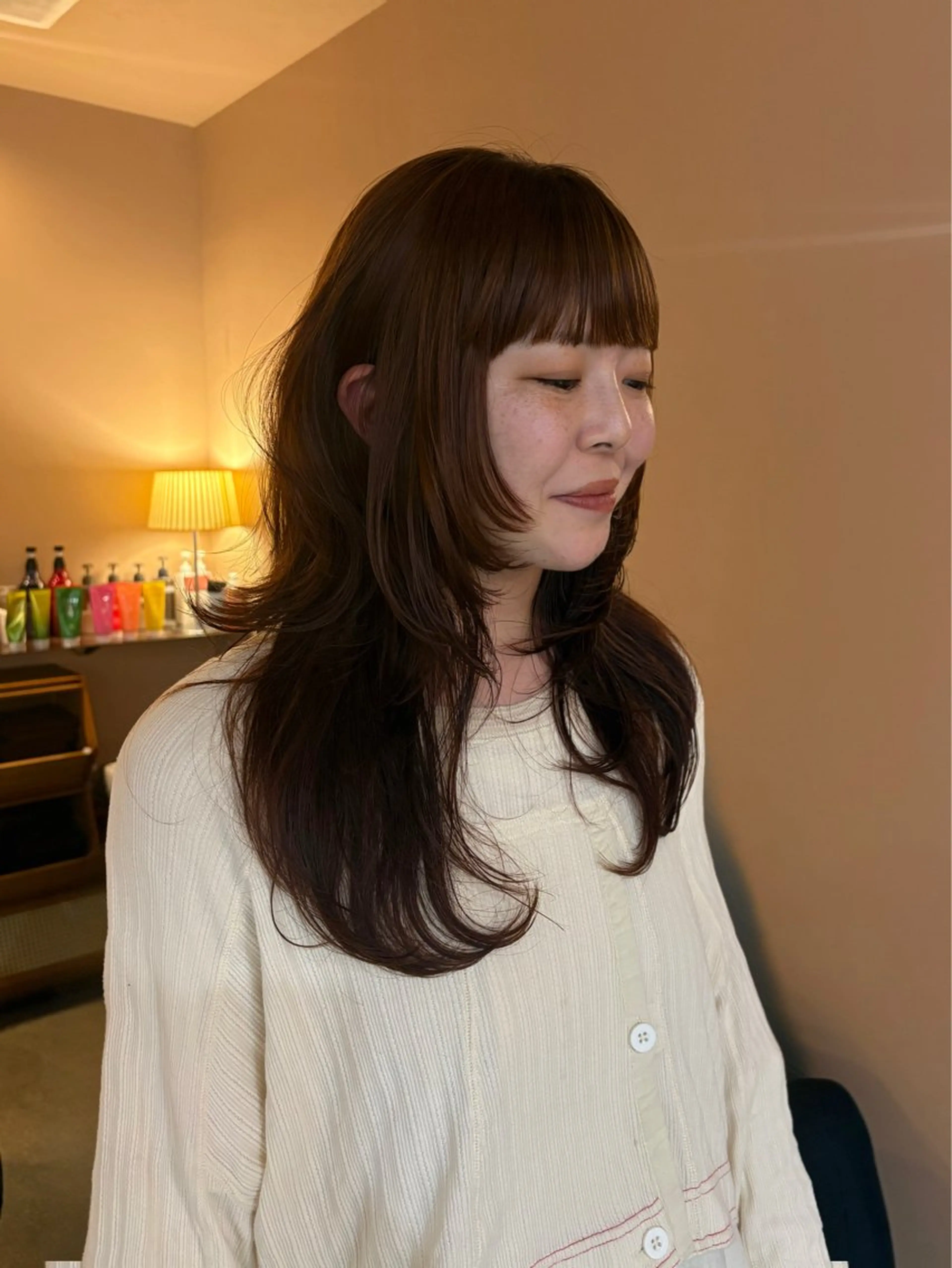 ロング レイヤーカット カット ヘアカラー トリートメント メンズモデル募集中 YOKE reinaのヘアスタイル