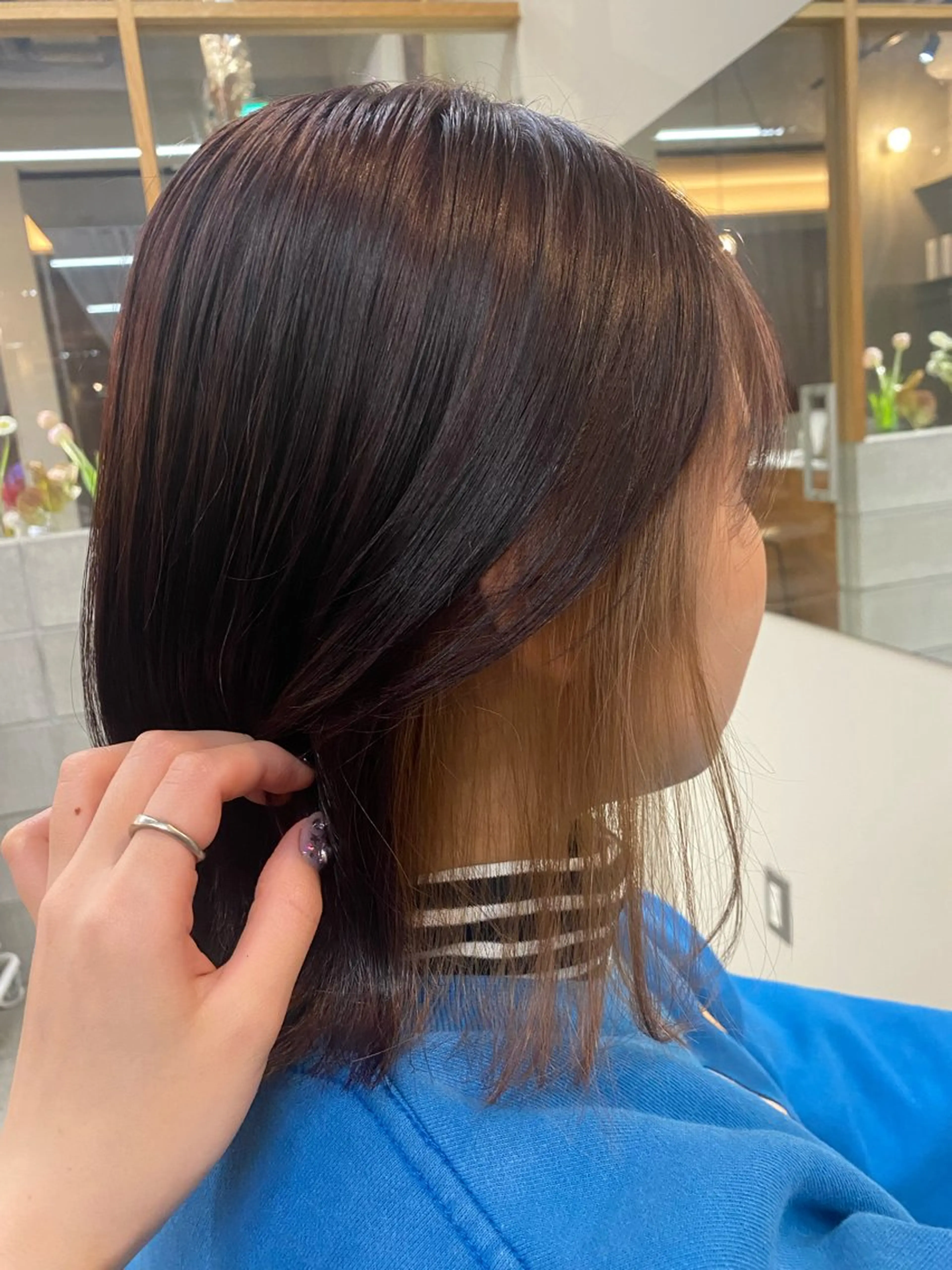 ミディアム カット ヘアカラー トリートメント 🌻花屋併設🌻濱 幸帆のヘアスタイル