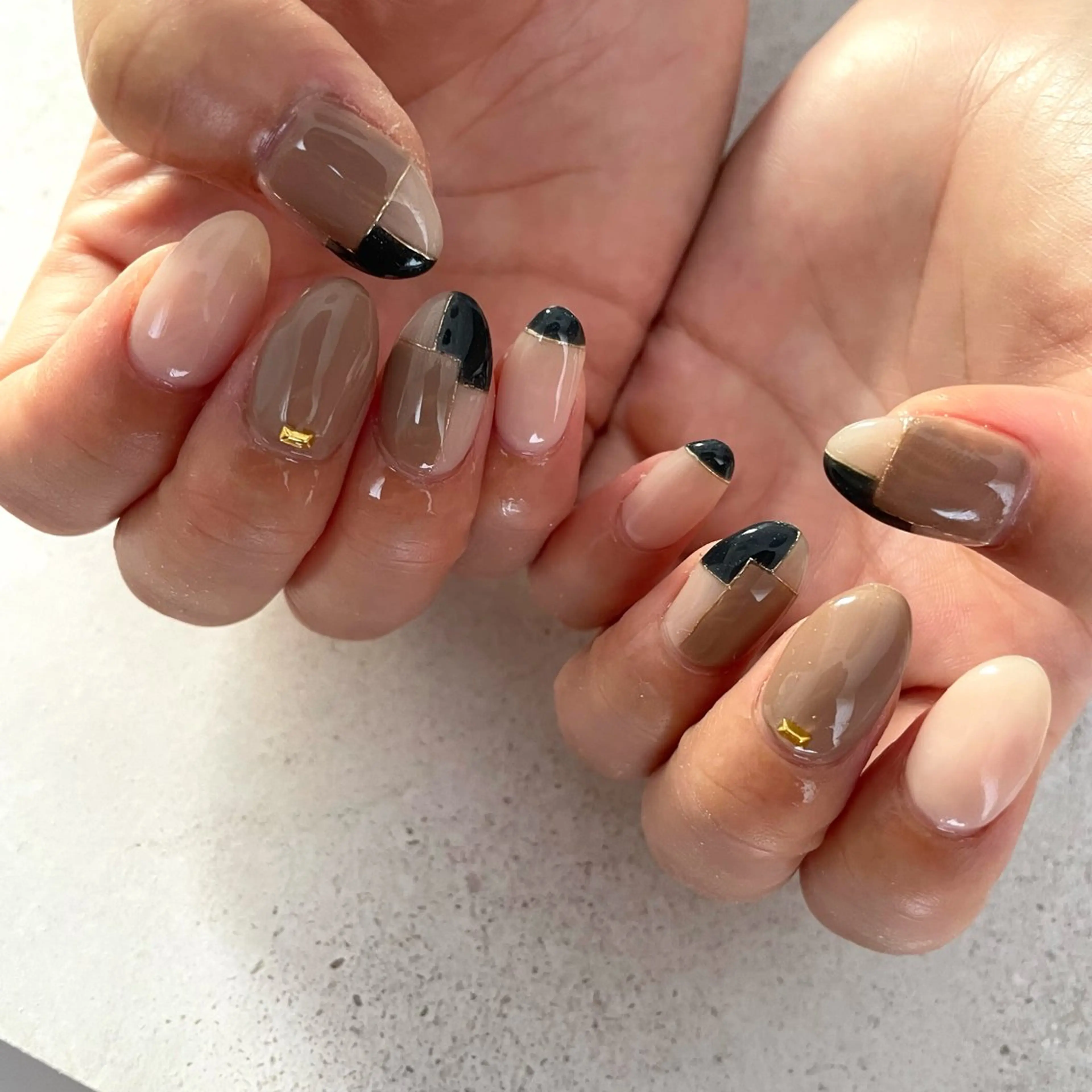 ネイル ハンドネイル Sea  nail by emaのネイルデザイン