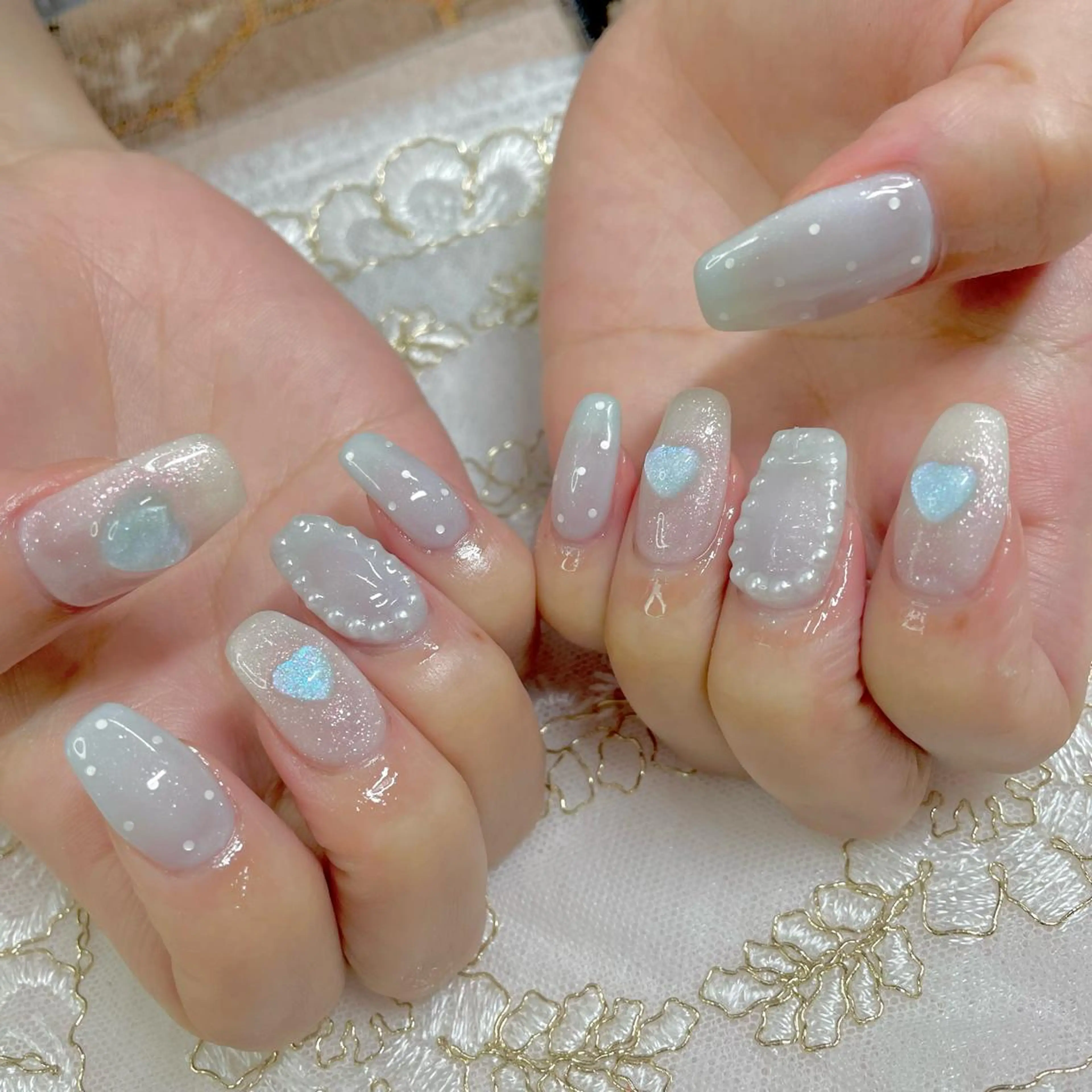 ネイル チークネイル ジェルネイル ニュアンスネイル パラジェル 春ネイル J terrace Nailのネイルデザイン