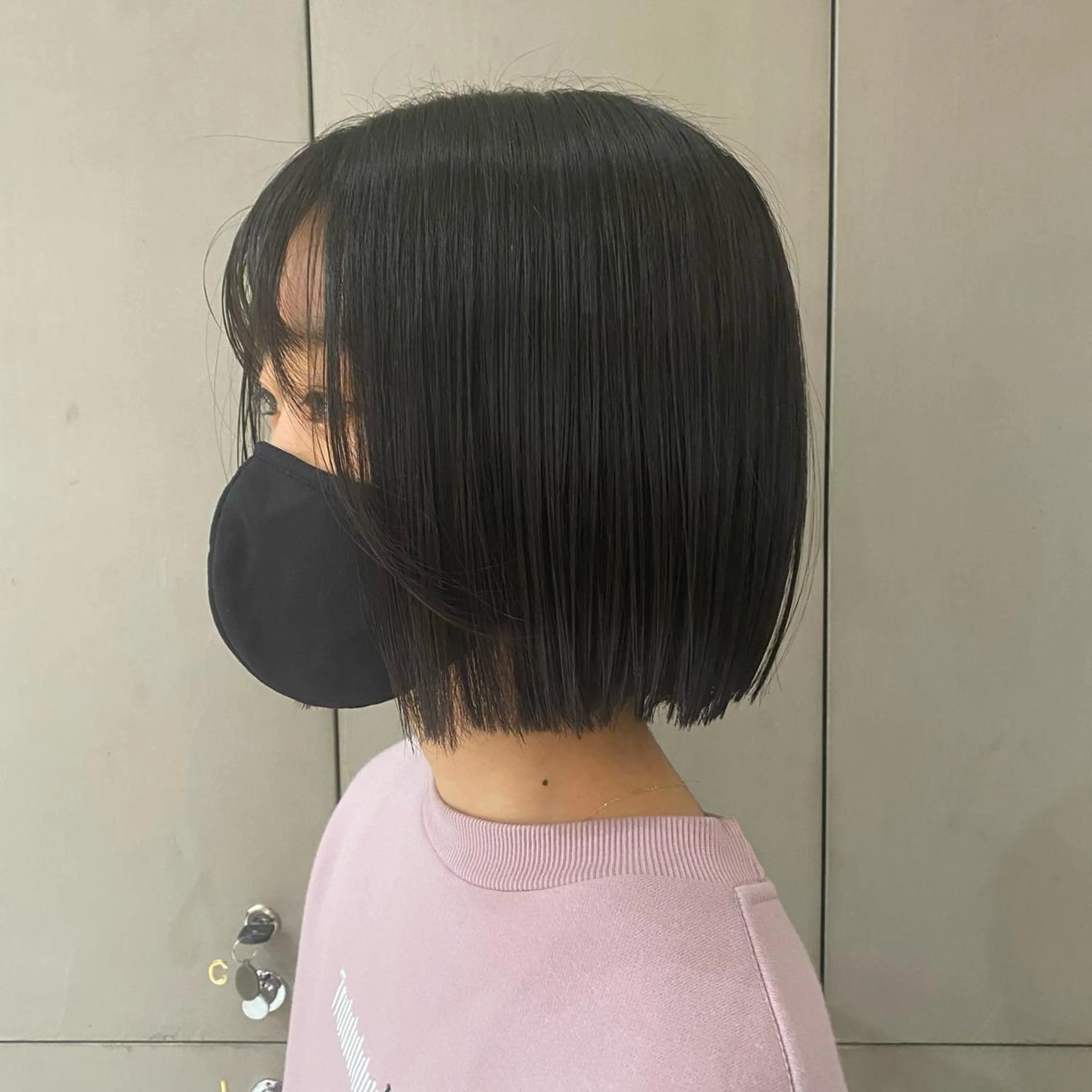 ショート カラー 切りっぱなしボブ ボブ ｱｵﾇﾏﾐﾕ☁️ /ボブ/ハイトーン/のヘアスタイル