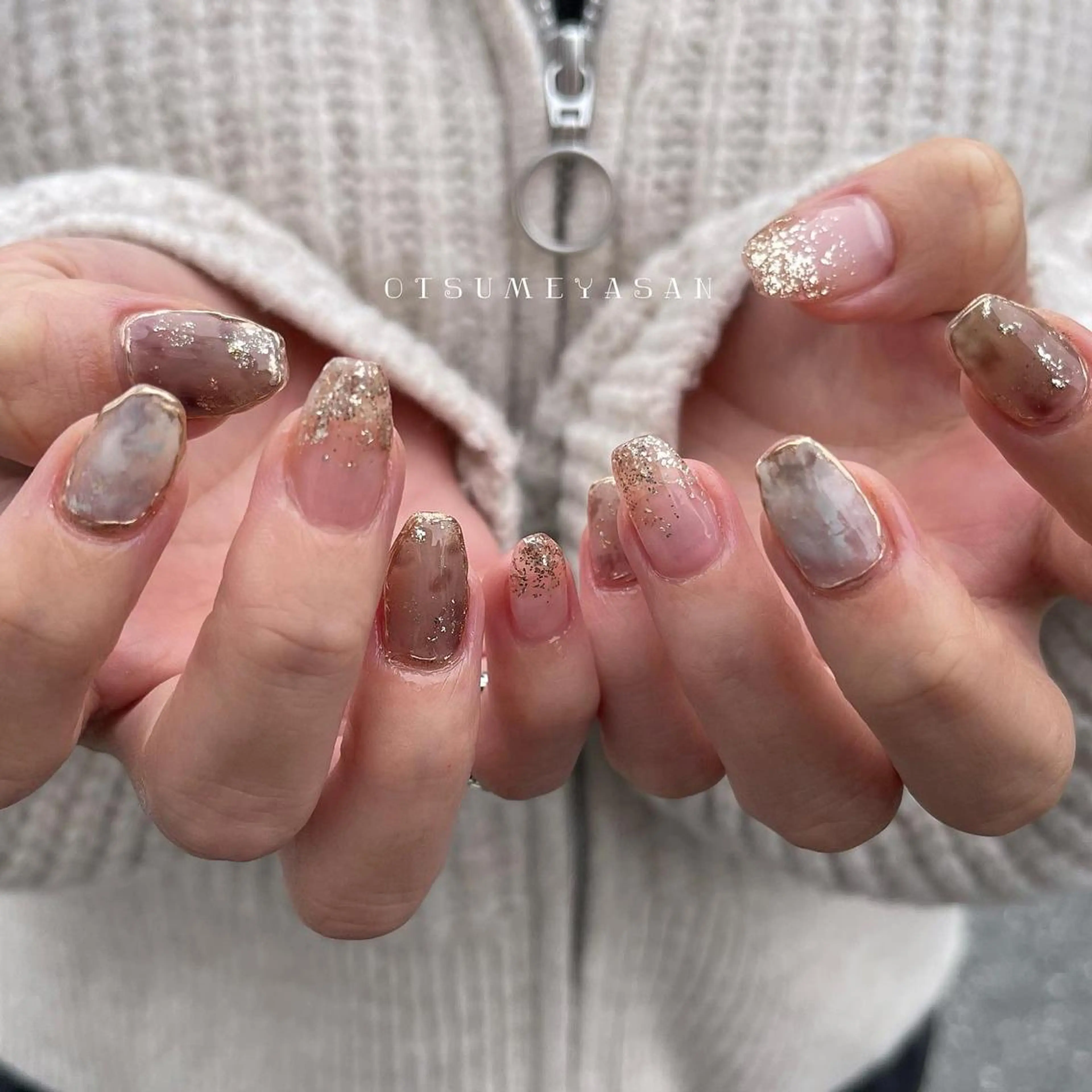 ネイル ジェルネイル 韓国ネイル マグネットネイル ミラーネイル ニュアンスネイル わたなべ ちかのネイルデザイン