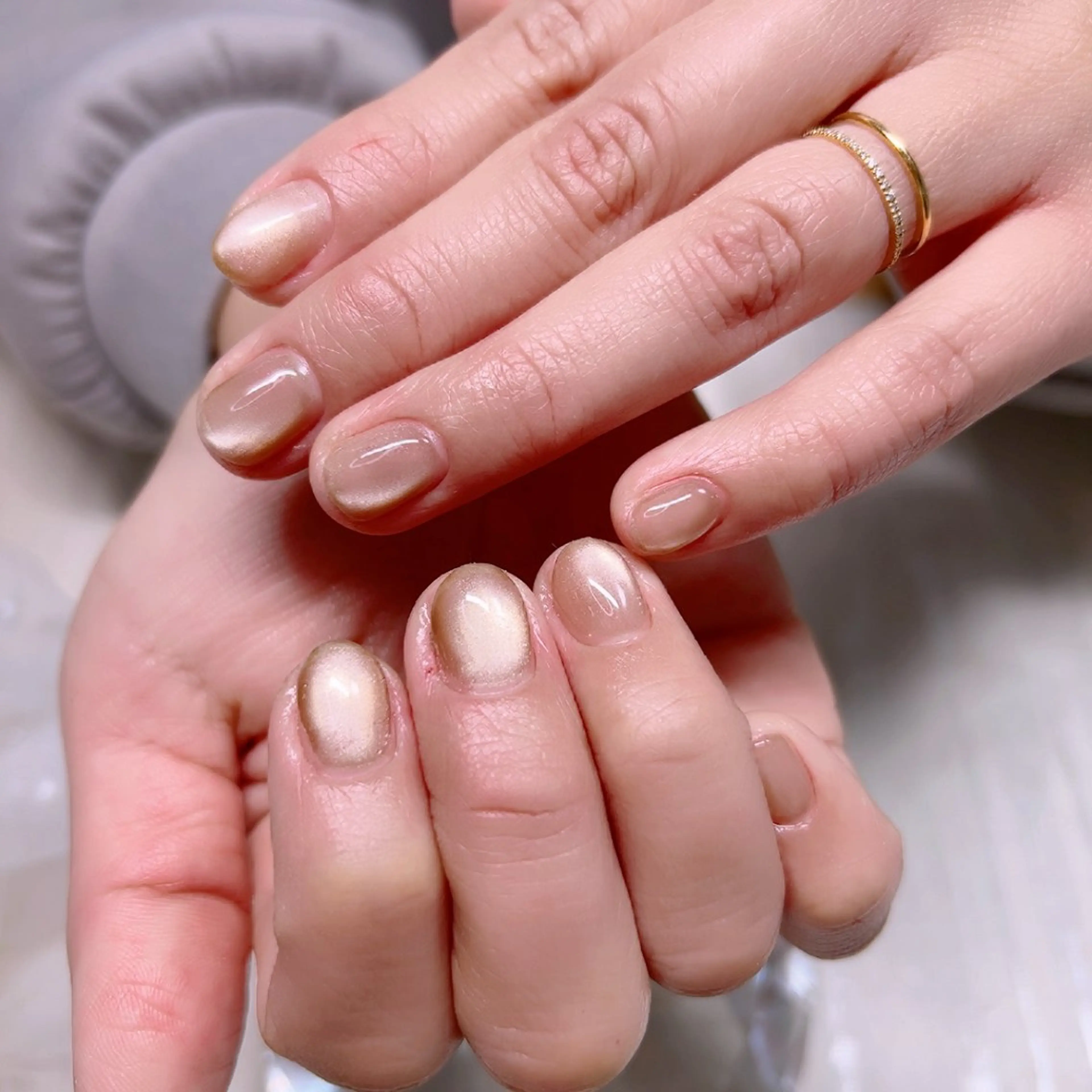 ネイル ハート キラキラネイル マグネットネイル オフィスネイル シンプルネイル Cute Tips nailのネイルデザイン