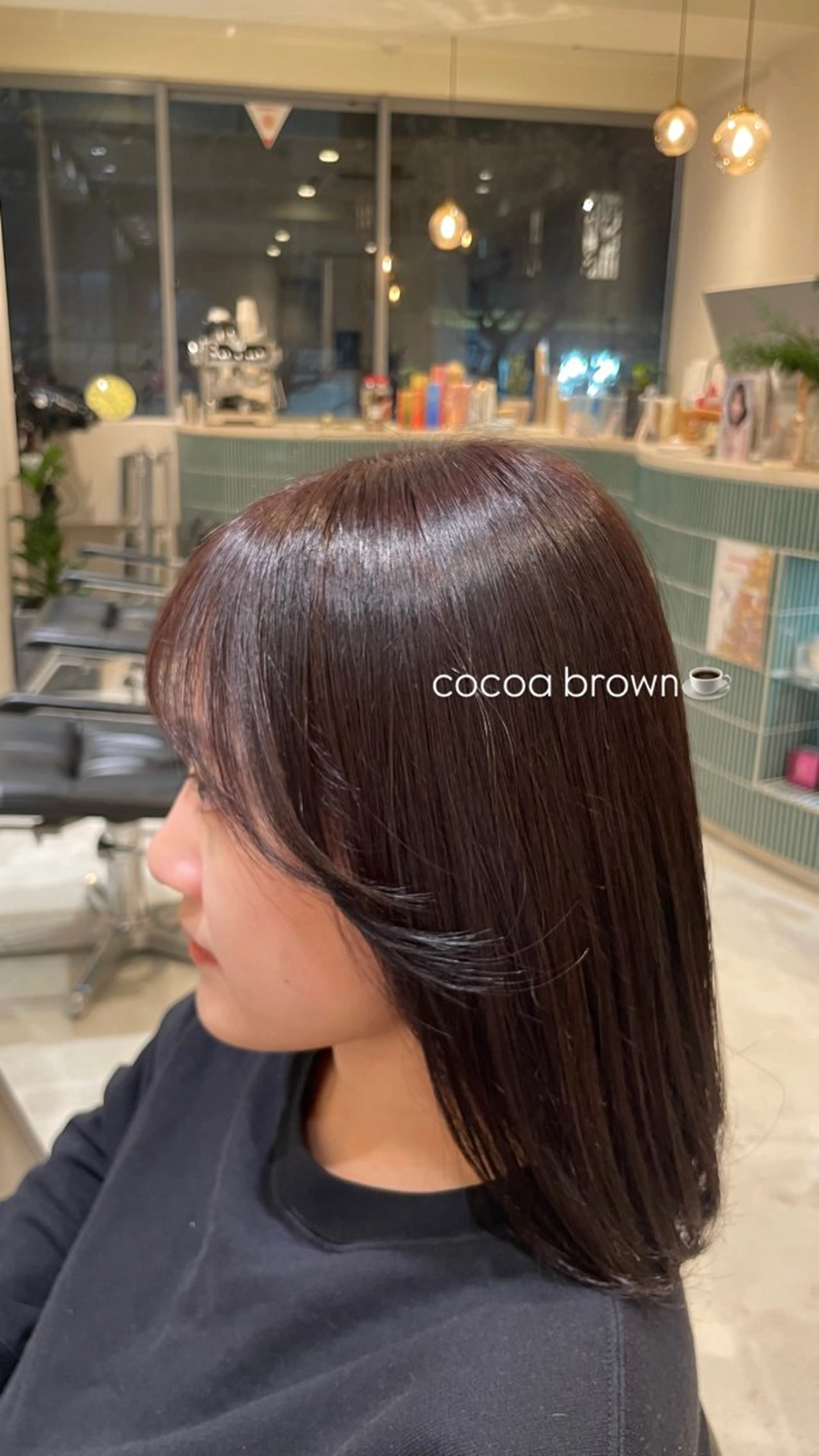 ミディアム カラー ブラウンカラー ヘアカラー たかはし ゆうなのヘアスタイル