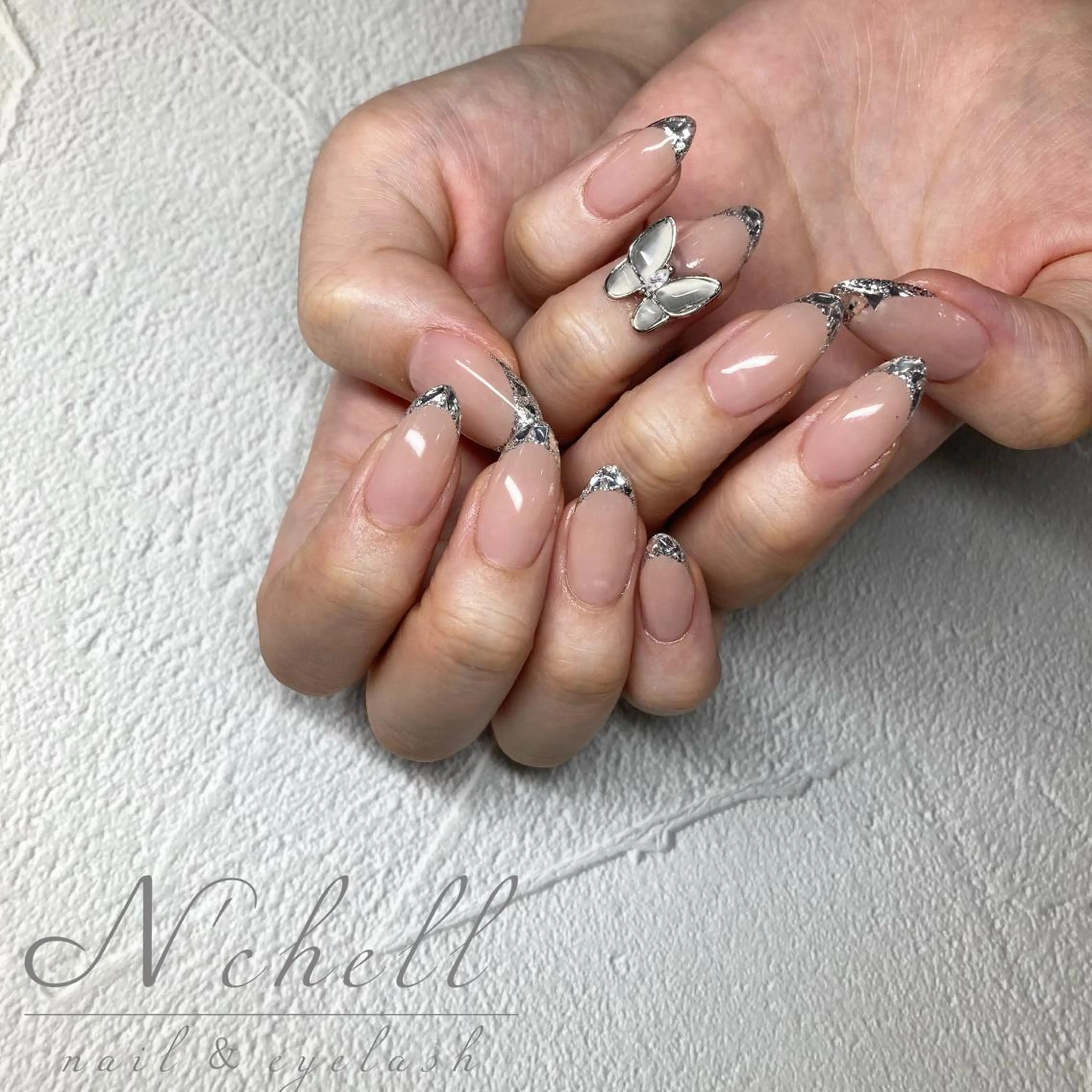 ネイル フレンチネイル ガラスフレンチ ハンドネイル Nailist Miyukiのネイルデザイン