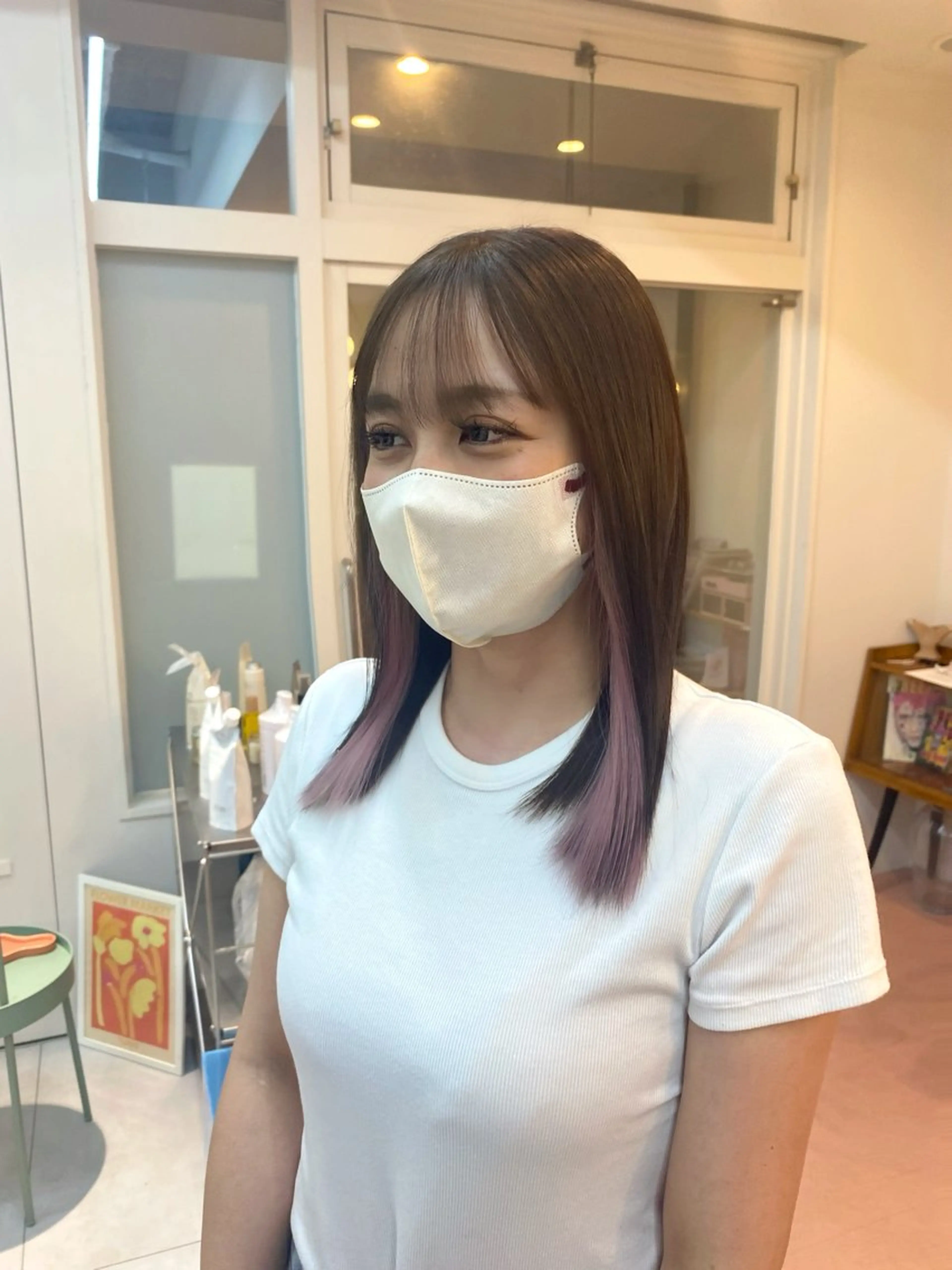 ミディアム ヘアカラー mite hikariのヘアスタイル