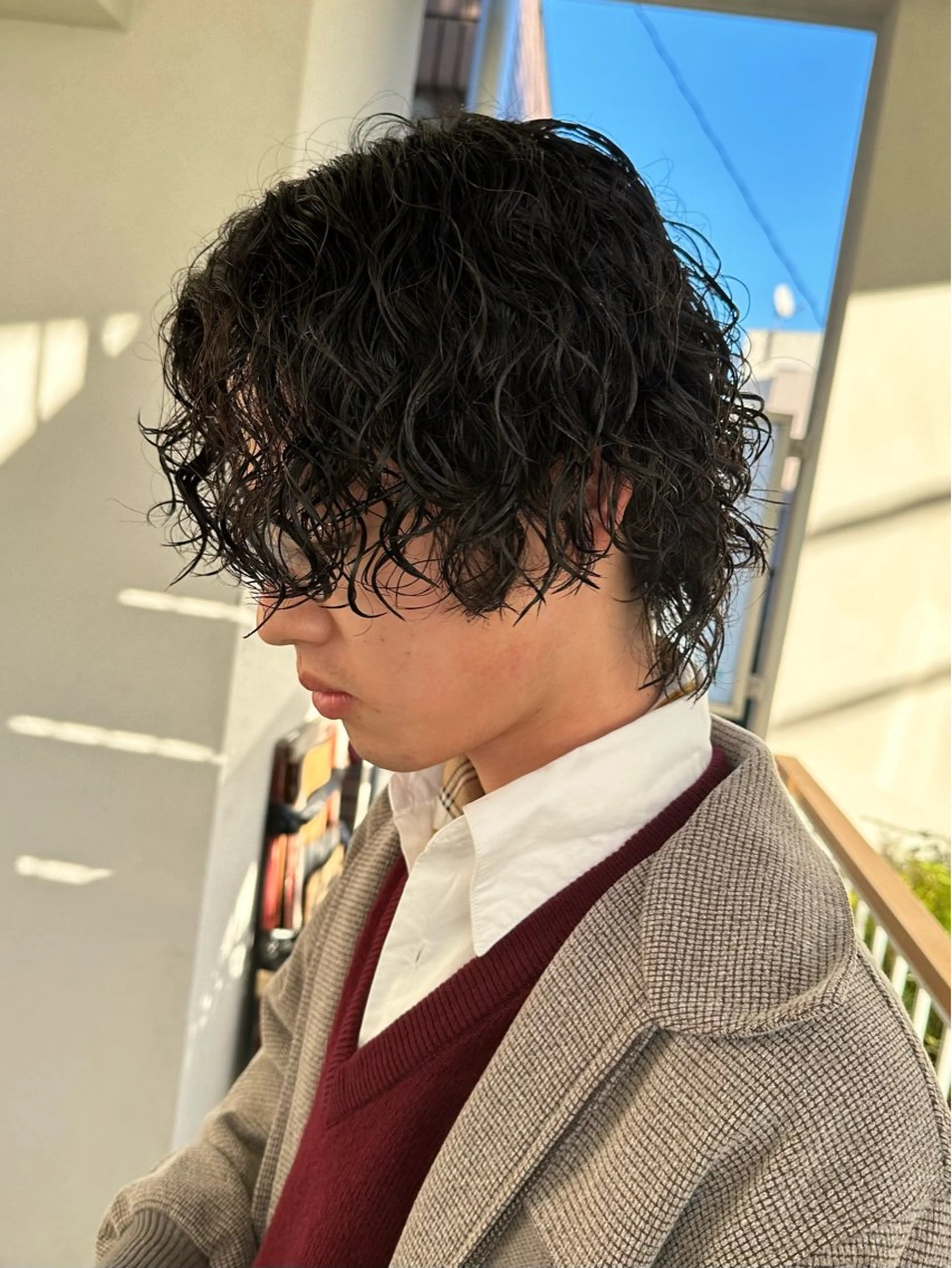 ミディアム パーマ メンズ メンズ似合わせ🪞 kotoriのヘアスタイル