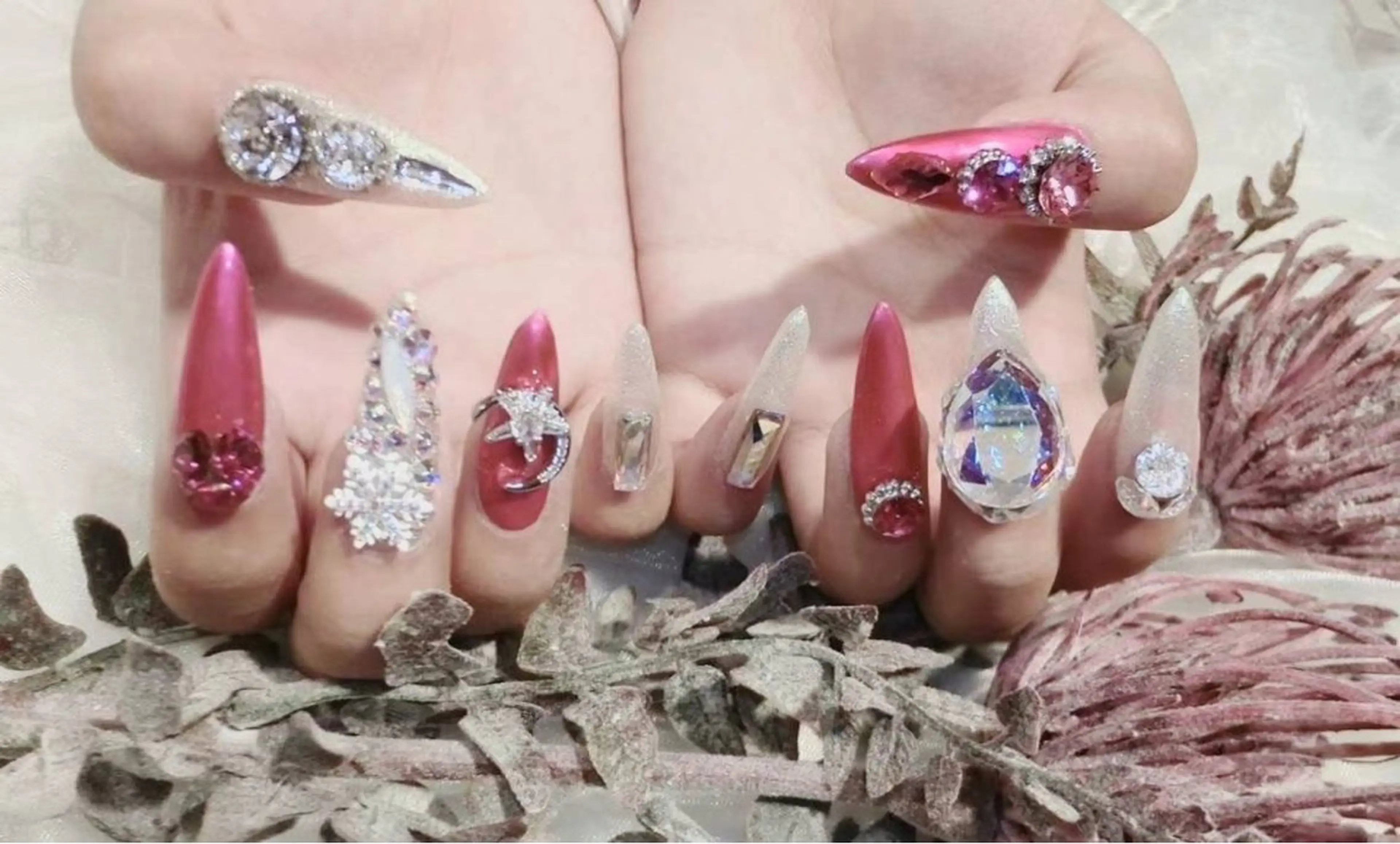 ネイル アートネイル フラワーネイル フットネイル ジェルネイル キラキラネイル Babarla Nailのネイルデザイン