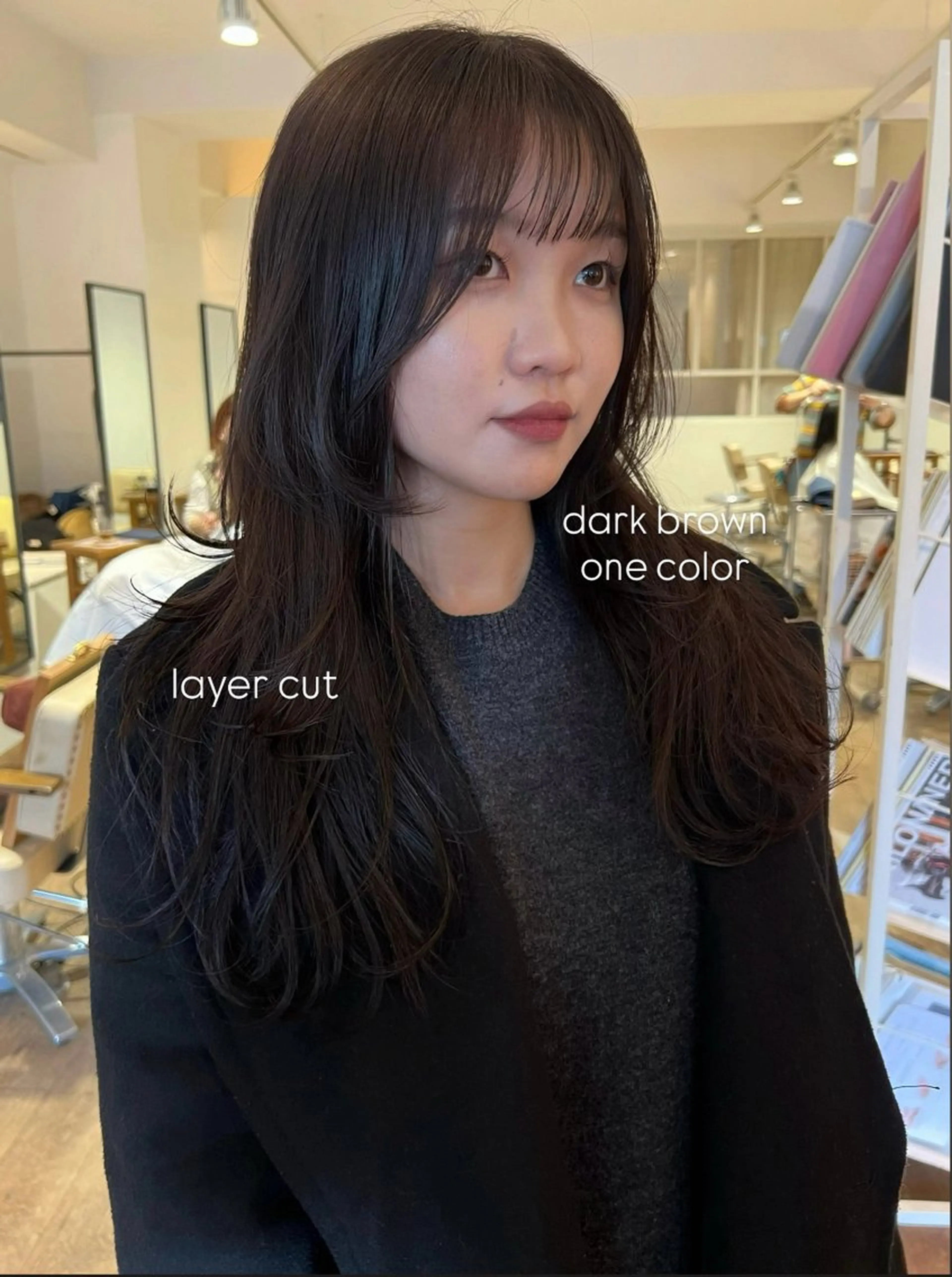ロング カット ヘアカラー KNACK/天王寺 美容室/レイヤーのヘアスタイル