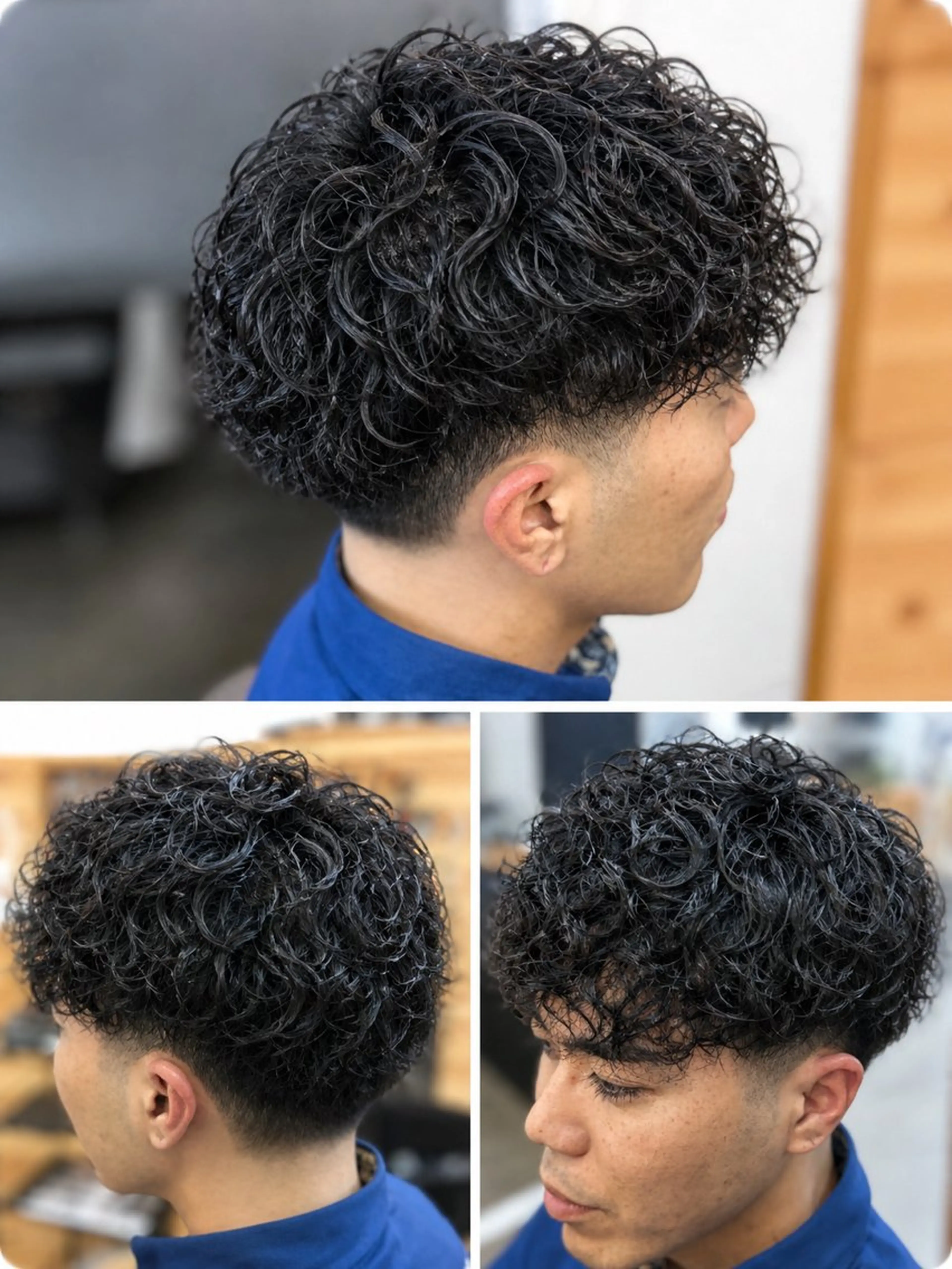 ミディアム パーマ メンズ 島袋 ヒロのヘアスタイル