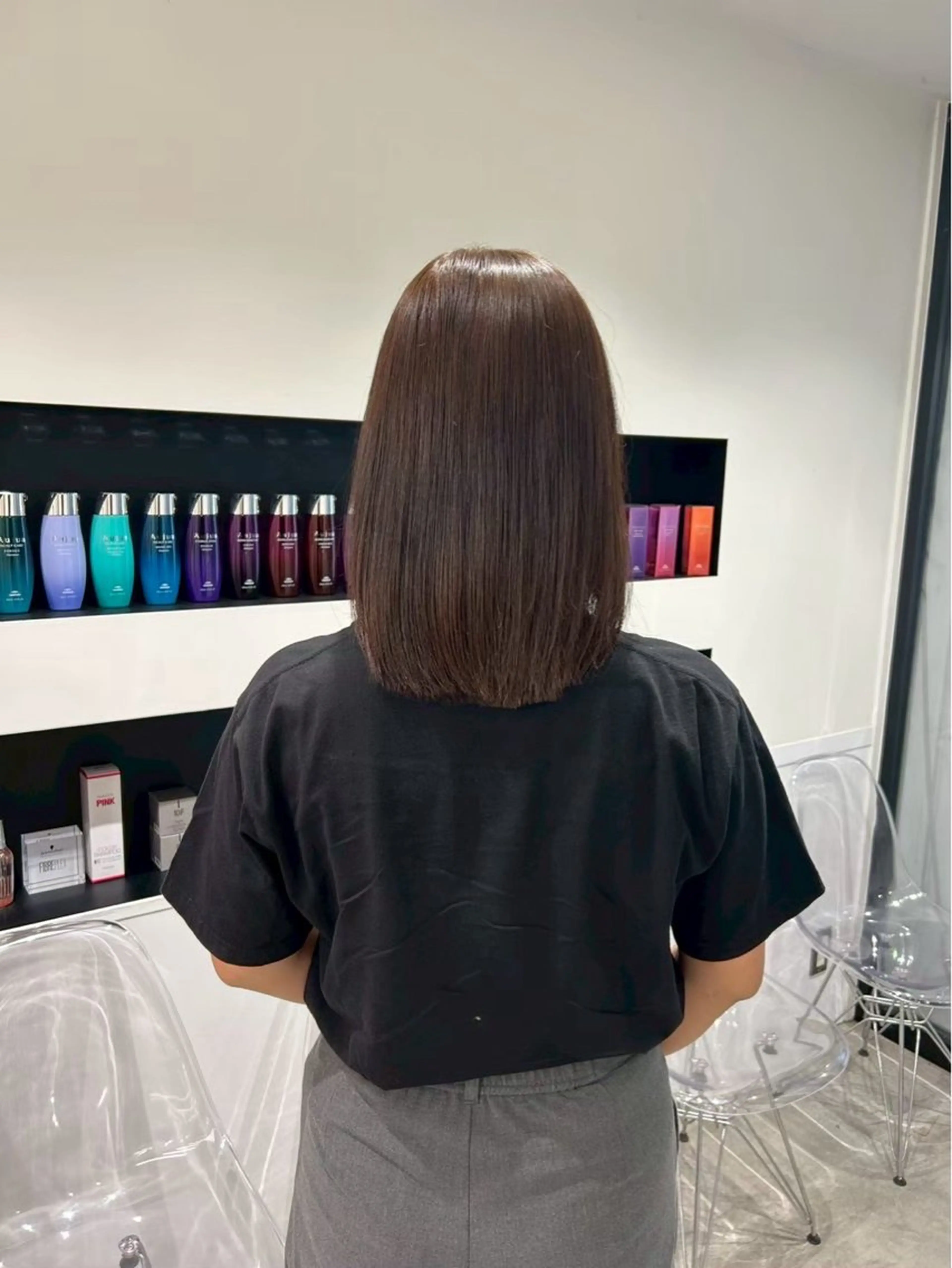 ミディアム カラー ヘアカラー himari💜 ハイトーンカラーのヘアスタイル
