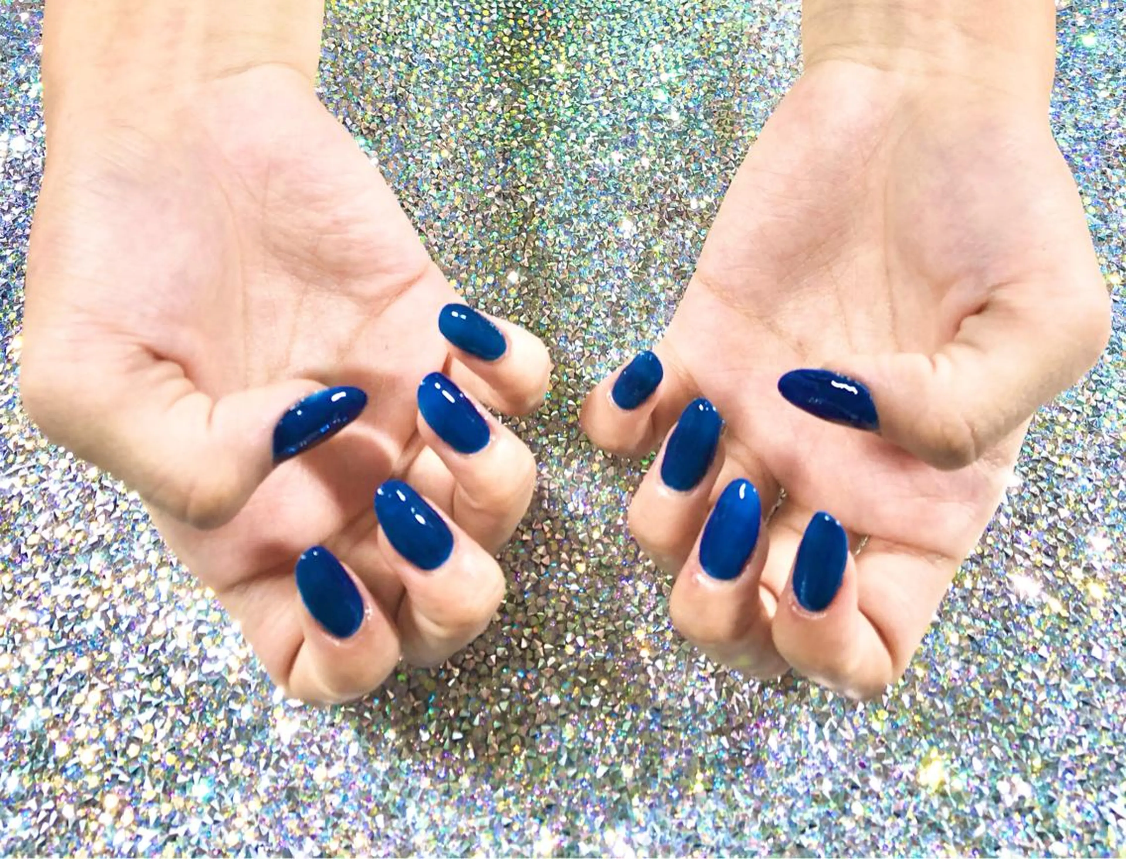 ネイル ブルー 長さ出し ジェルネイル スカルプネイル ハンドネイル Tairacchi ﾀｲﾗｯﾁのエステ・リラクイメージ