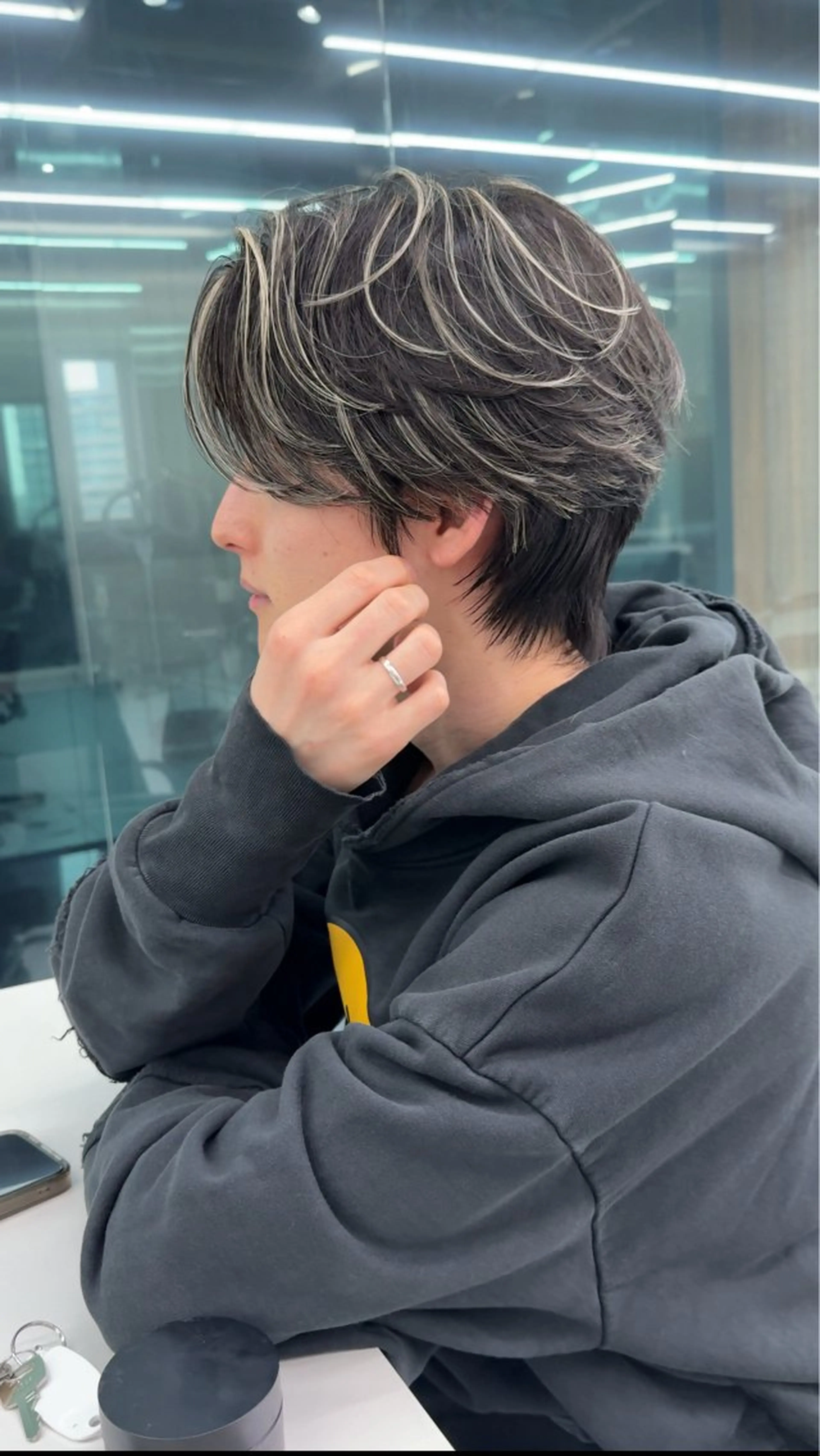 メンズ メンズメッシュ 白髪ぼかし/メッシュ ハイライト/ゆうとのヘアスタイル