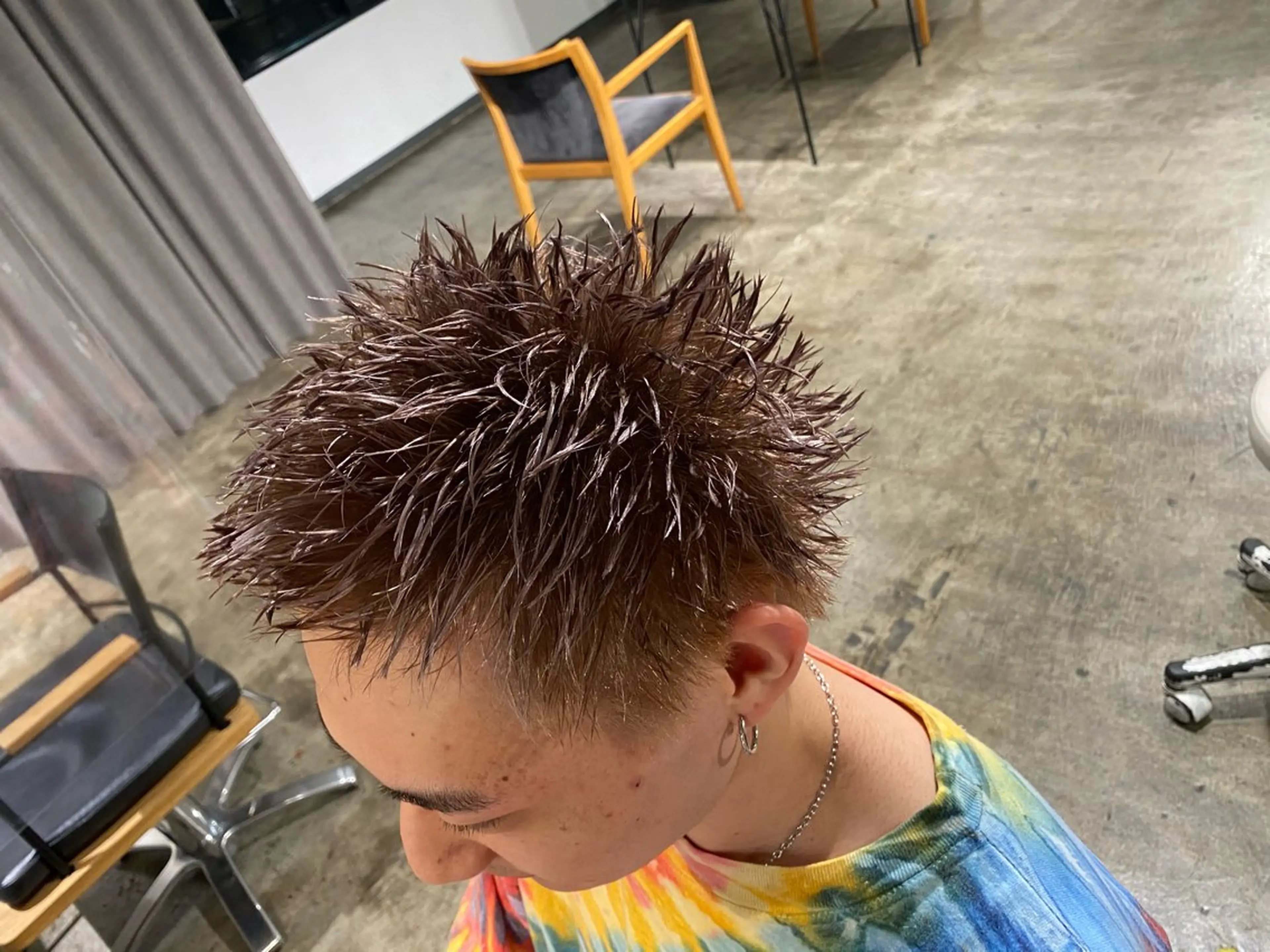 ショート カラー メンズ メンズパーマ スパイキーショート ショートヘア 【メンズ職人】 ✂️佐藤友のヘアスタイル