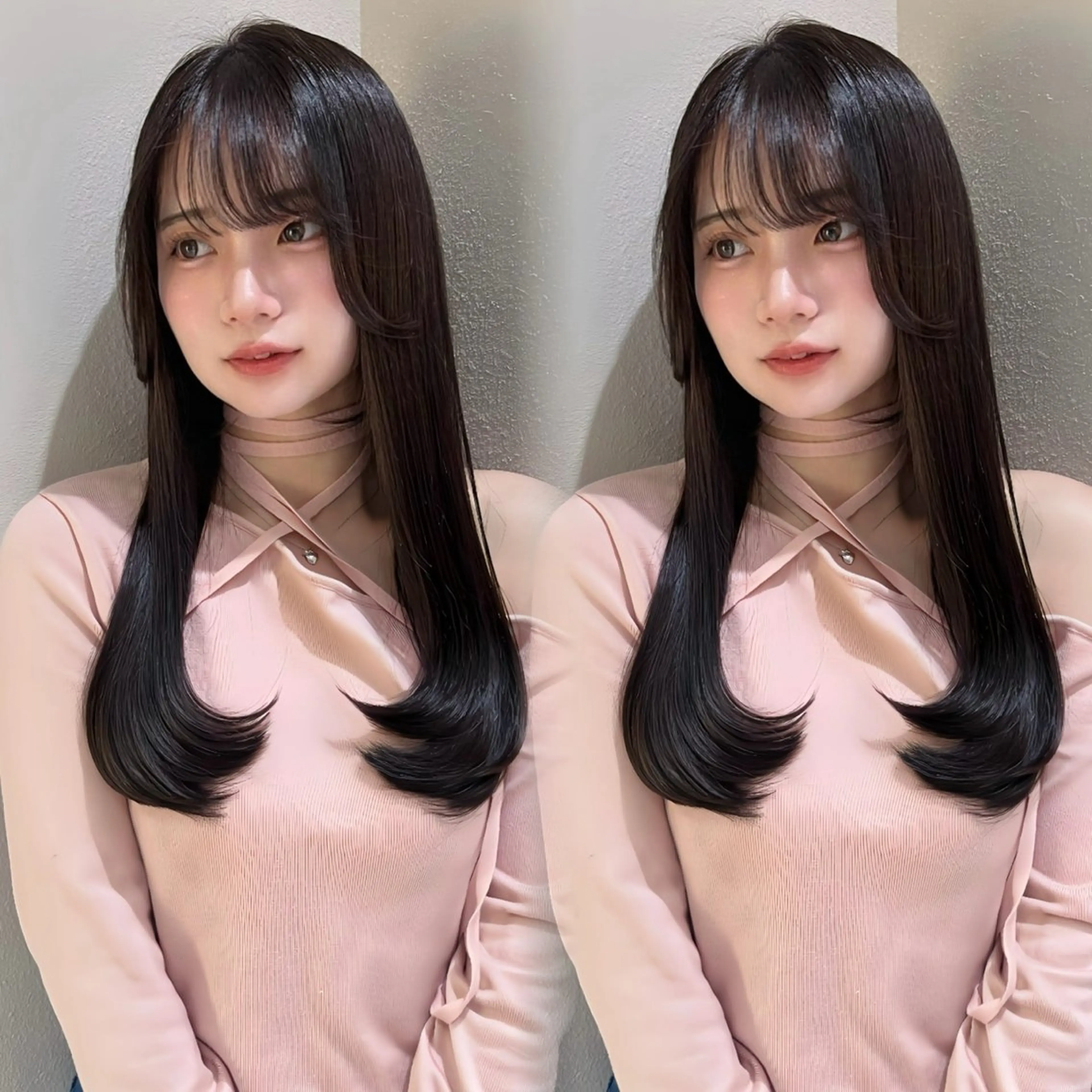 ロング カラー 似合わせカット カット ヘアカラー トリートメント レイヤー/髪質改善 Lond ambreのヘアスタイル
