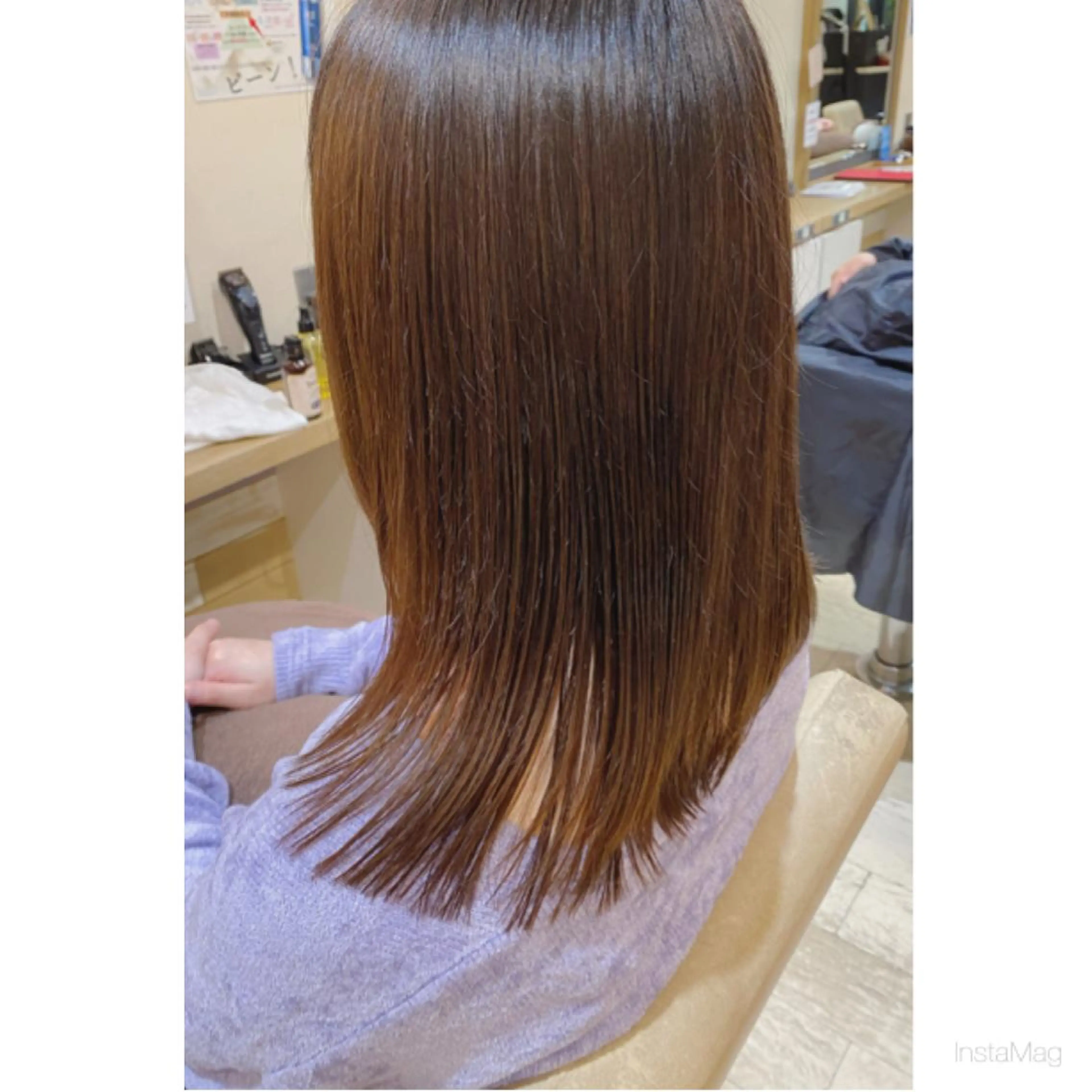 セミロング カラー カット ヘアカラー 岩間 香純のヘアスタイル