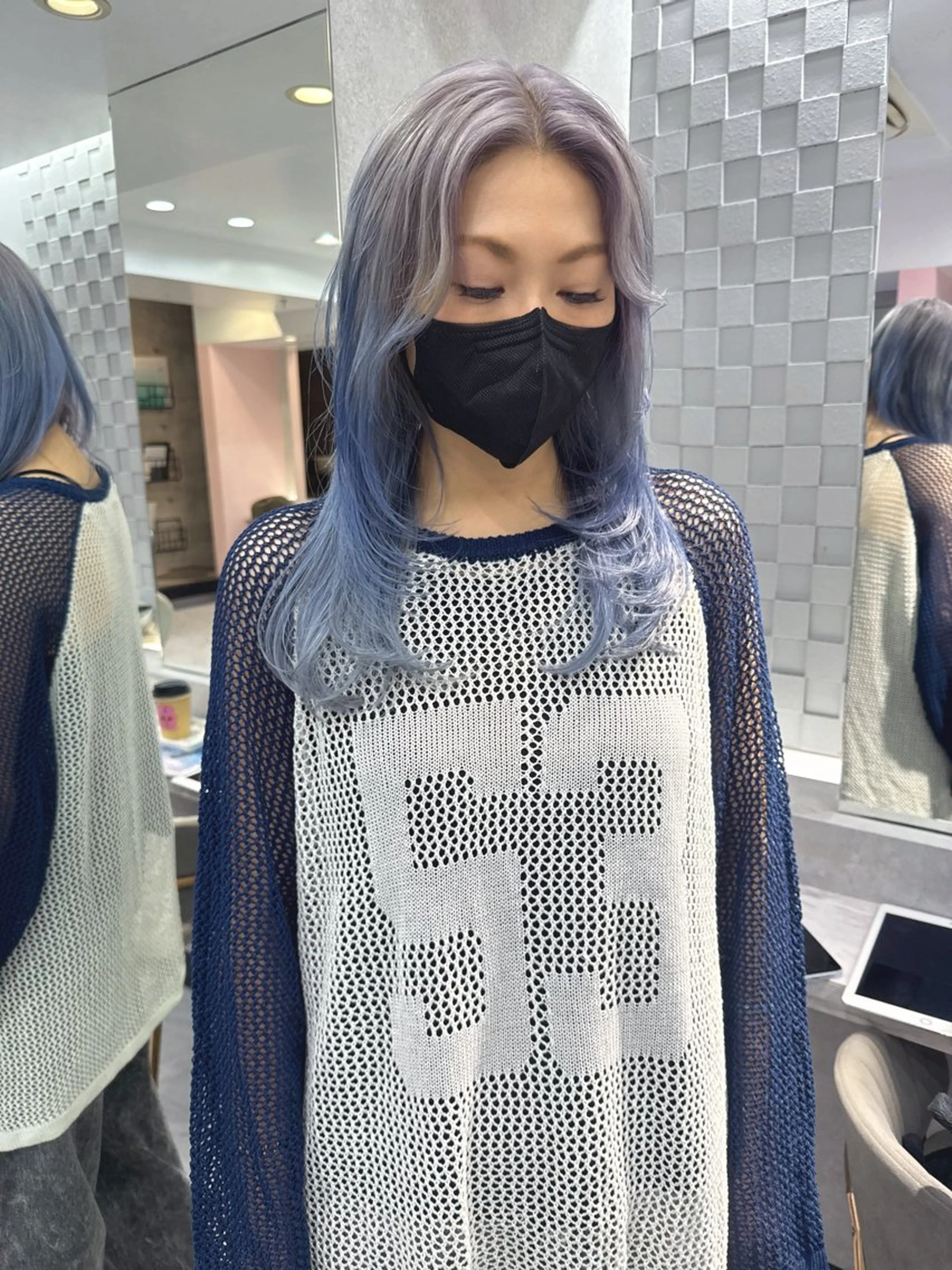 ミディアム ヘアカラー GEM YURI ハイトーンカラーのヘアスタイル