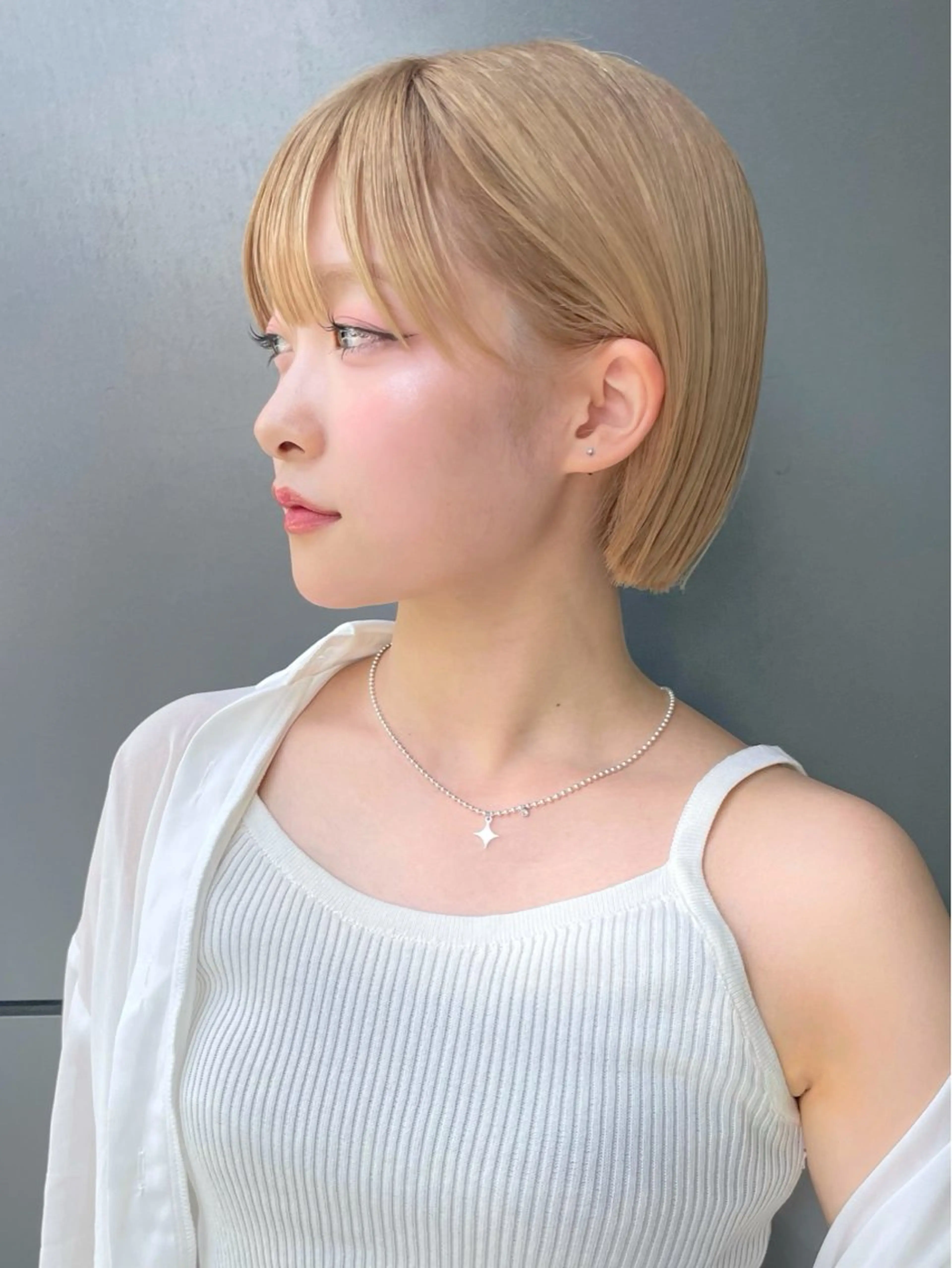 ショート ボブ カット ヘアカラー トリートメント ボブ/デザインカラー /表参道/新井美有紀のヘアスタイル