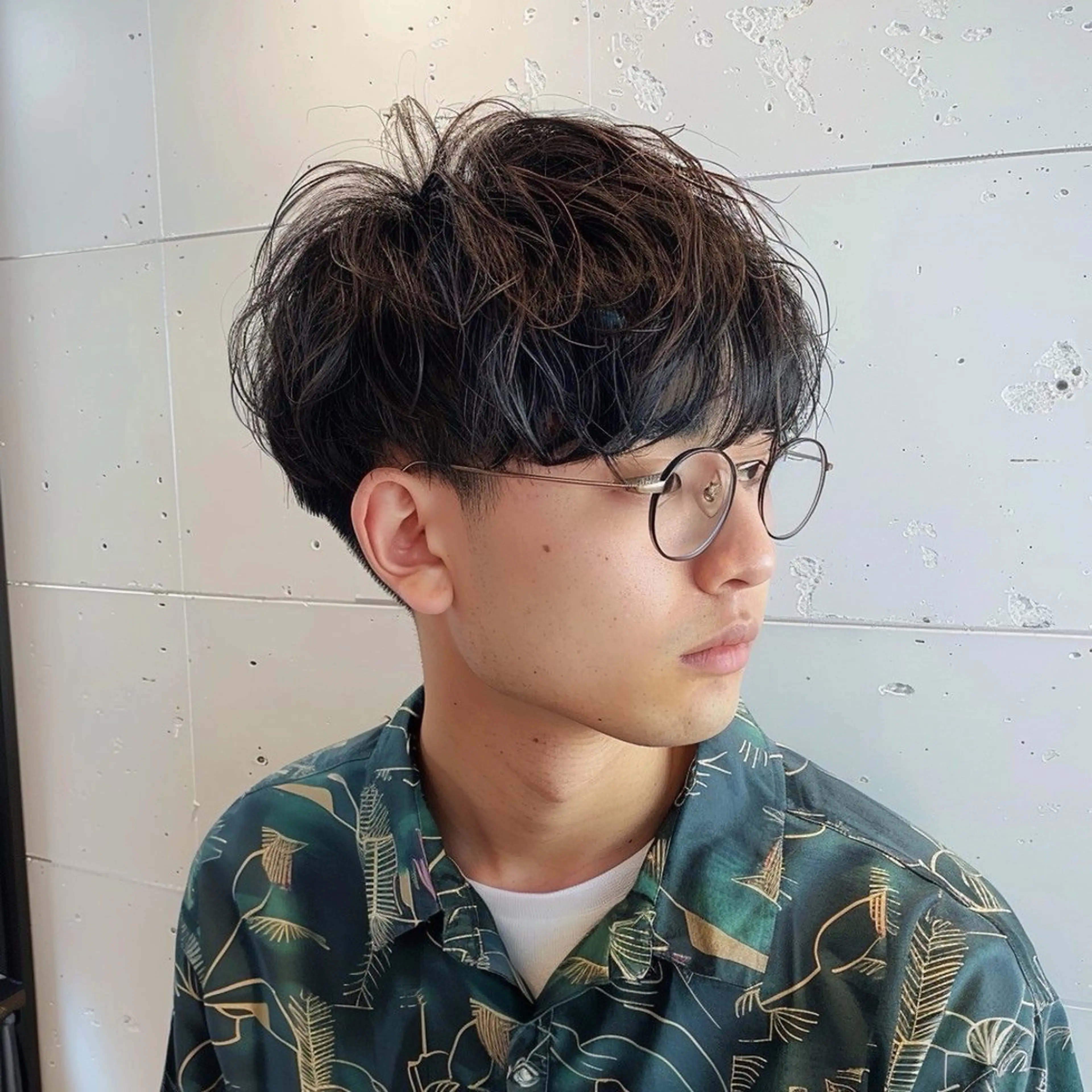 パーマ メンズ カット パーマ 藤田 彩音のヘアスタイル