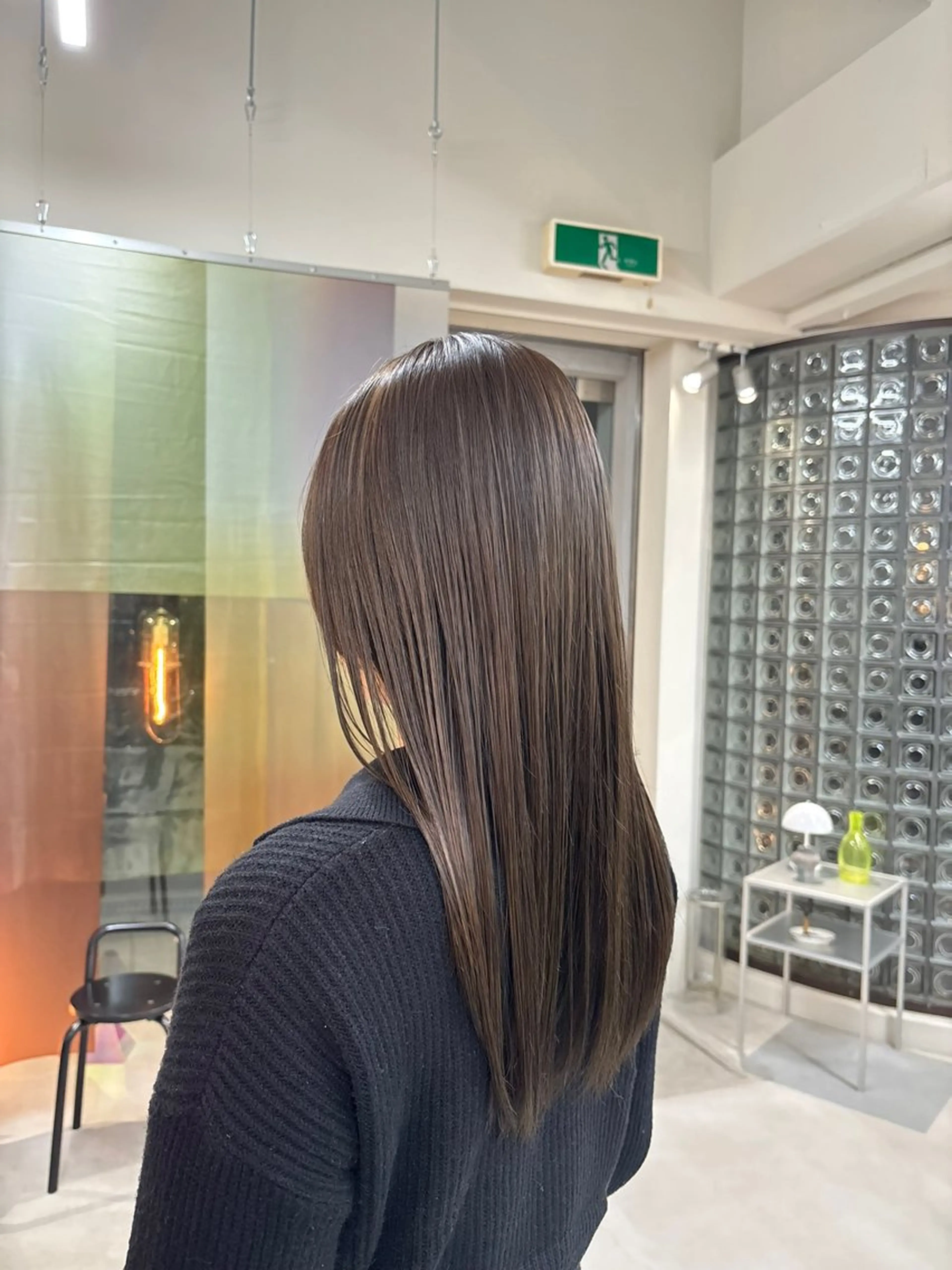 ミディアム カラー ベージュカラー 透明感カラー オリーブベージュ ヘアカラー Ren /北堀江のヘアスタイル