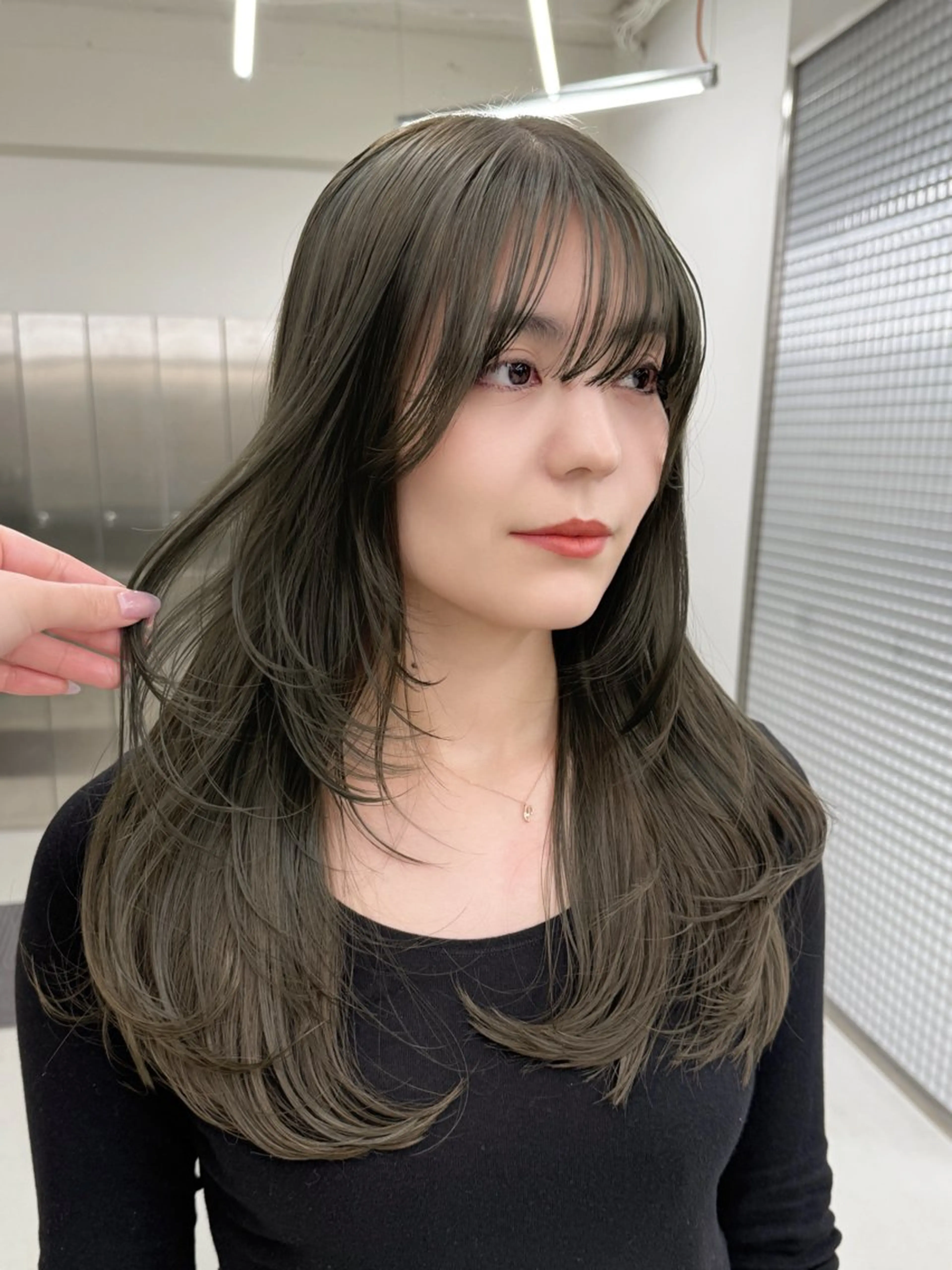 ロング カラー カット ヘアカラー トリートメント 表参道🌿赤み消し カラー/チナツのヘアスタイル