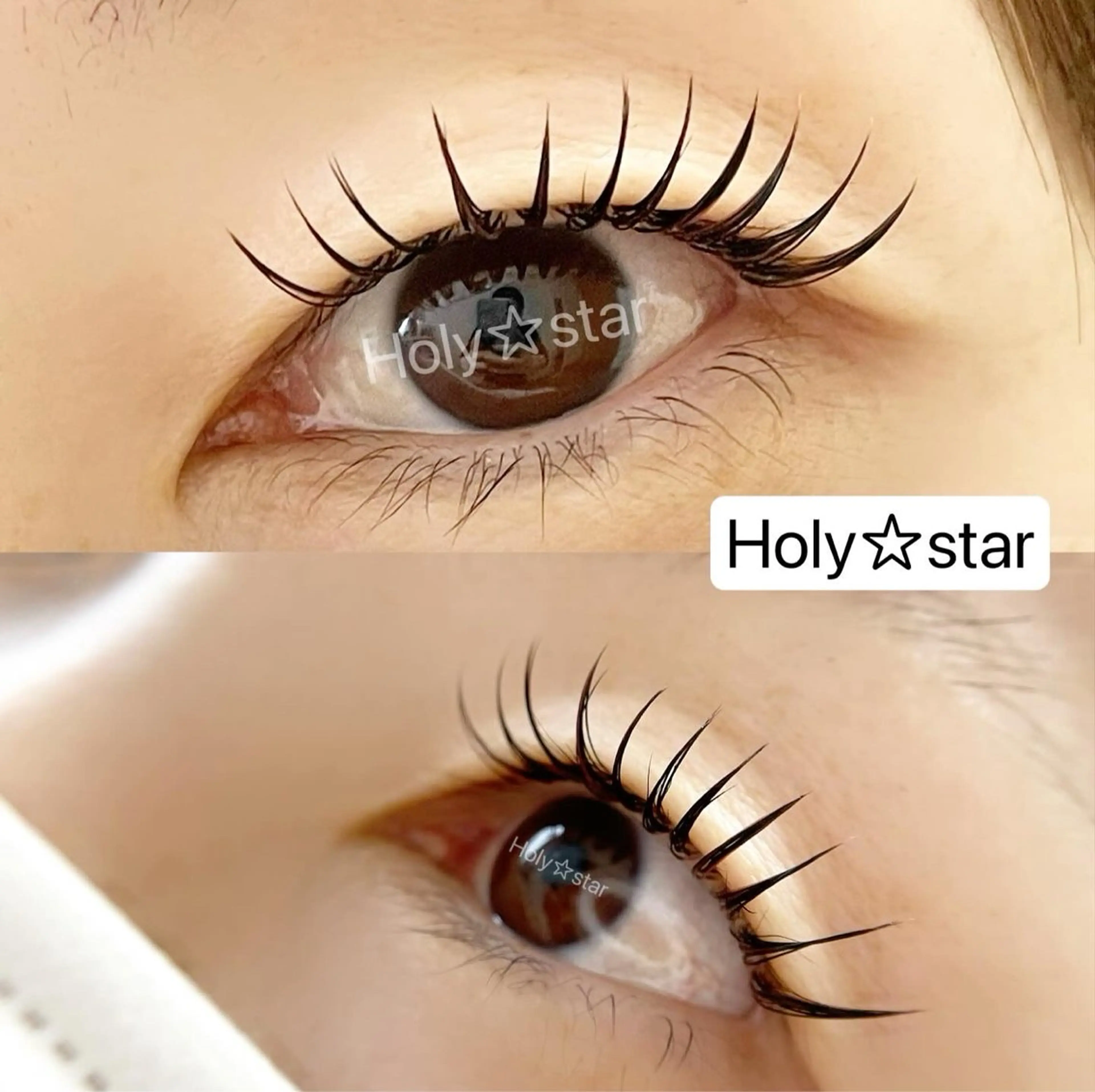 マツエク・マツパ フラットラッシュ セーブル Holy☆star 【ホーリースター】のマツエク・マツパデザイン