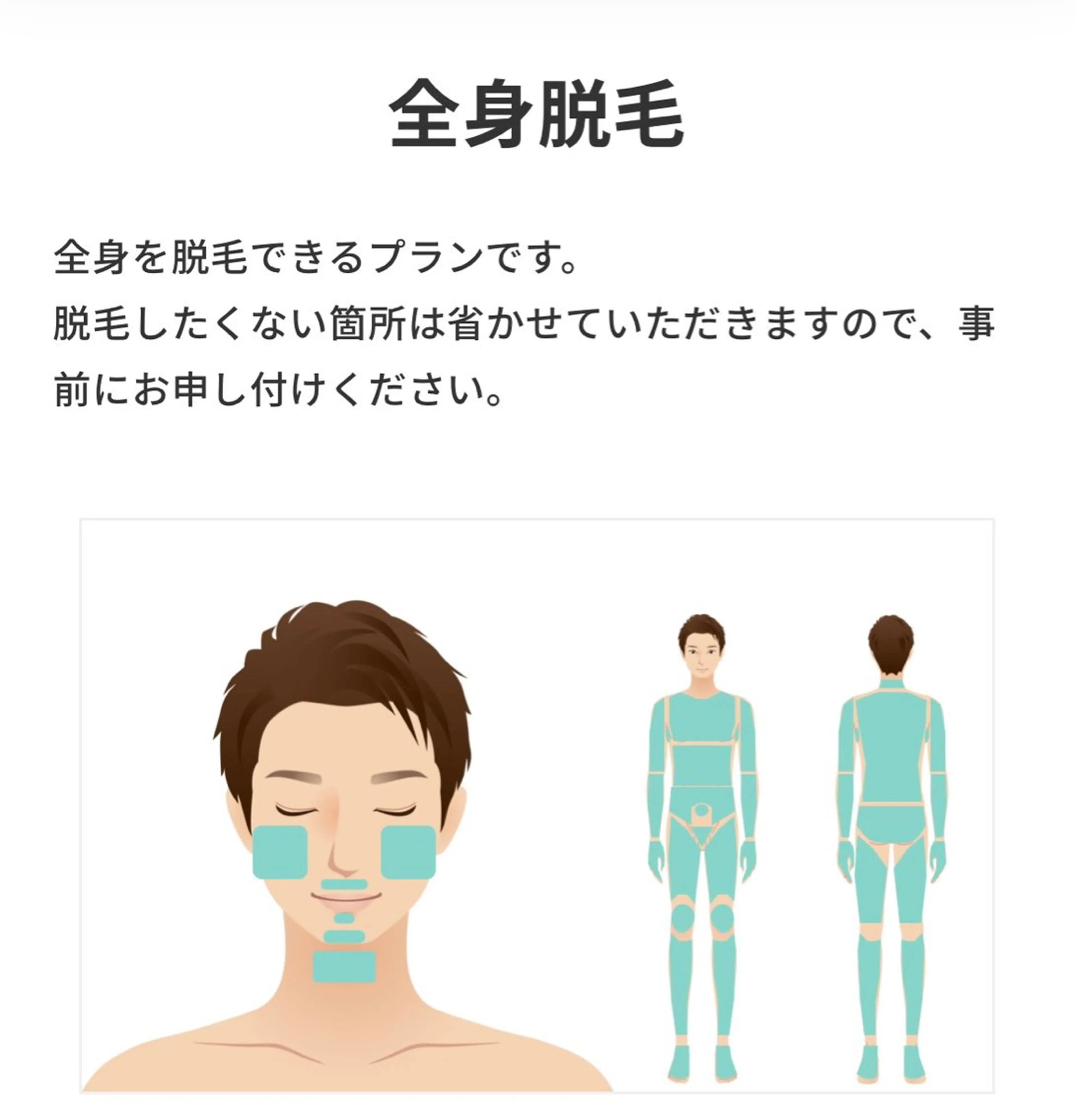 メンズ 脱毛 都度払い制メンズ脱毛 オーナーのエステ・リラクイメージ