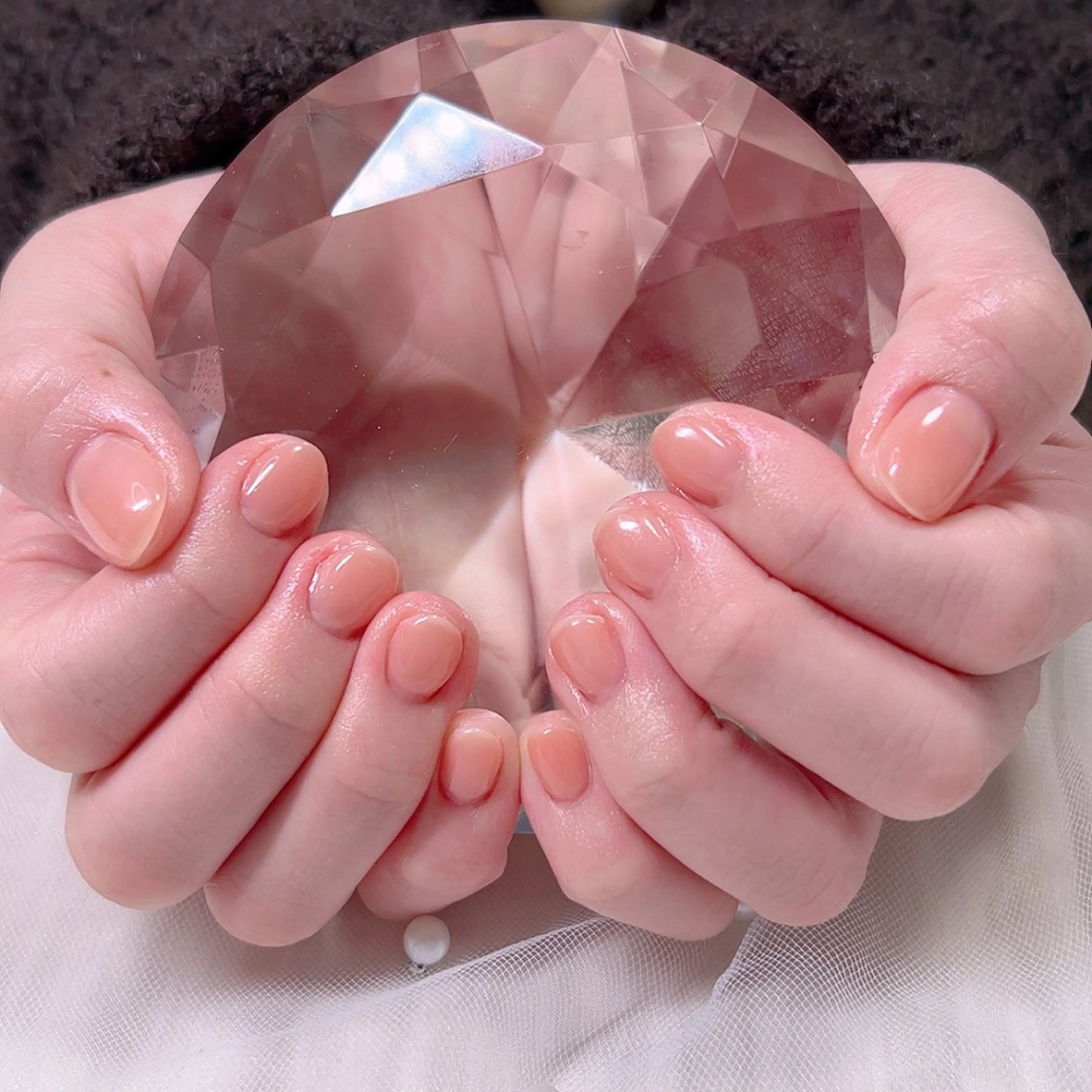 ネイル クリアネイル オフィスネイル ワンカラーネイル シンプルネイル Cute Tips nailのネイルデザイン