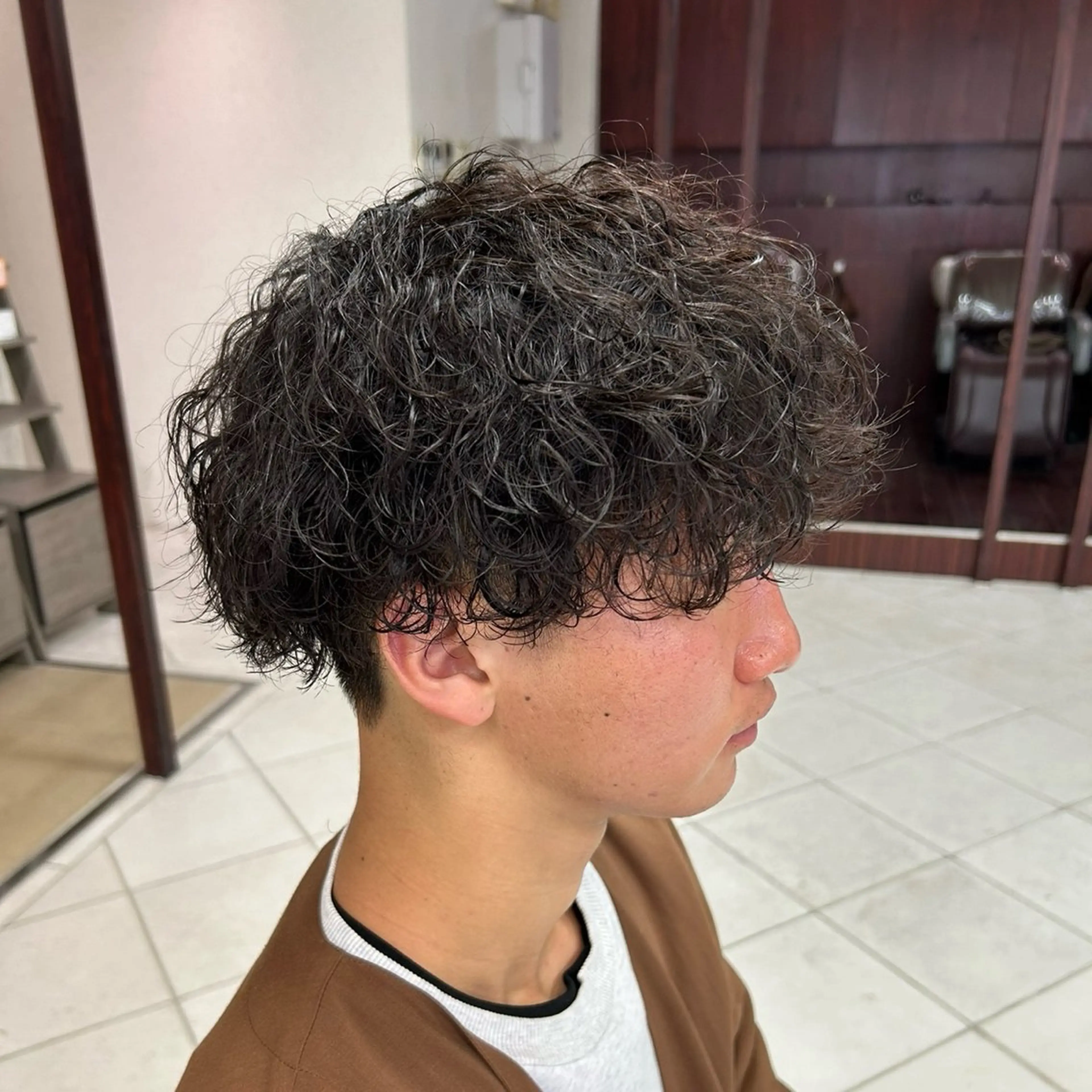 パーマ メンズ メンズパーマ 波巻きパーマ サロンド エフ真壁店所属・酸性ストレート特化 メンズも歓迎 細谷のヘアスタイル