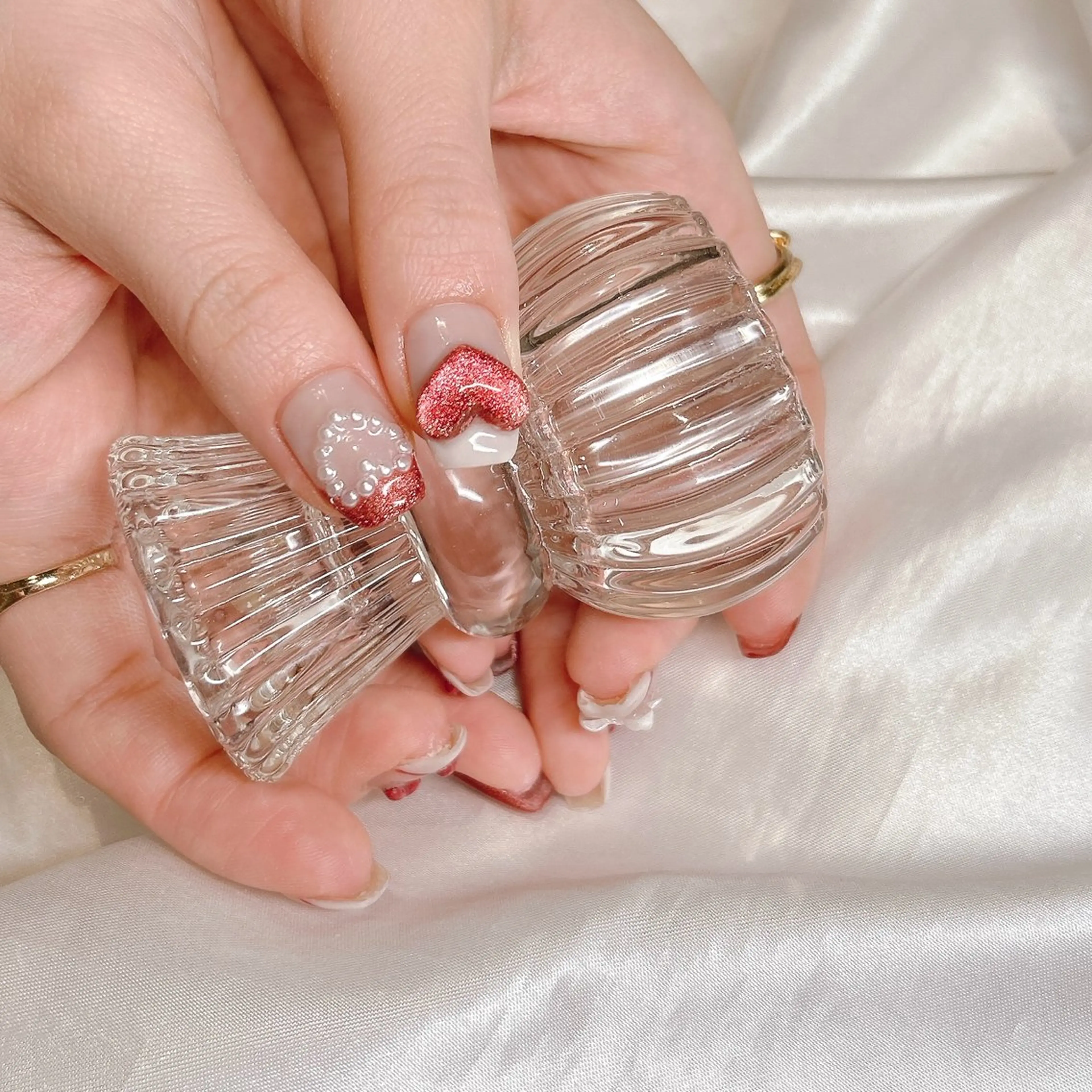 ネイル ハート ハンドネイル junna 金山.東別院.上前津のネイルデザイン