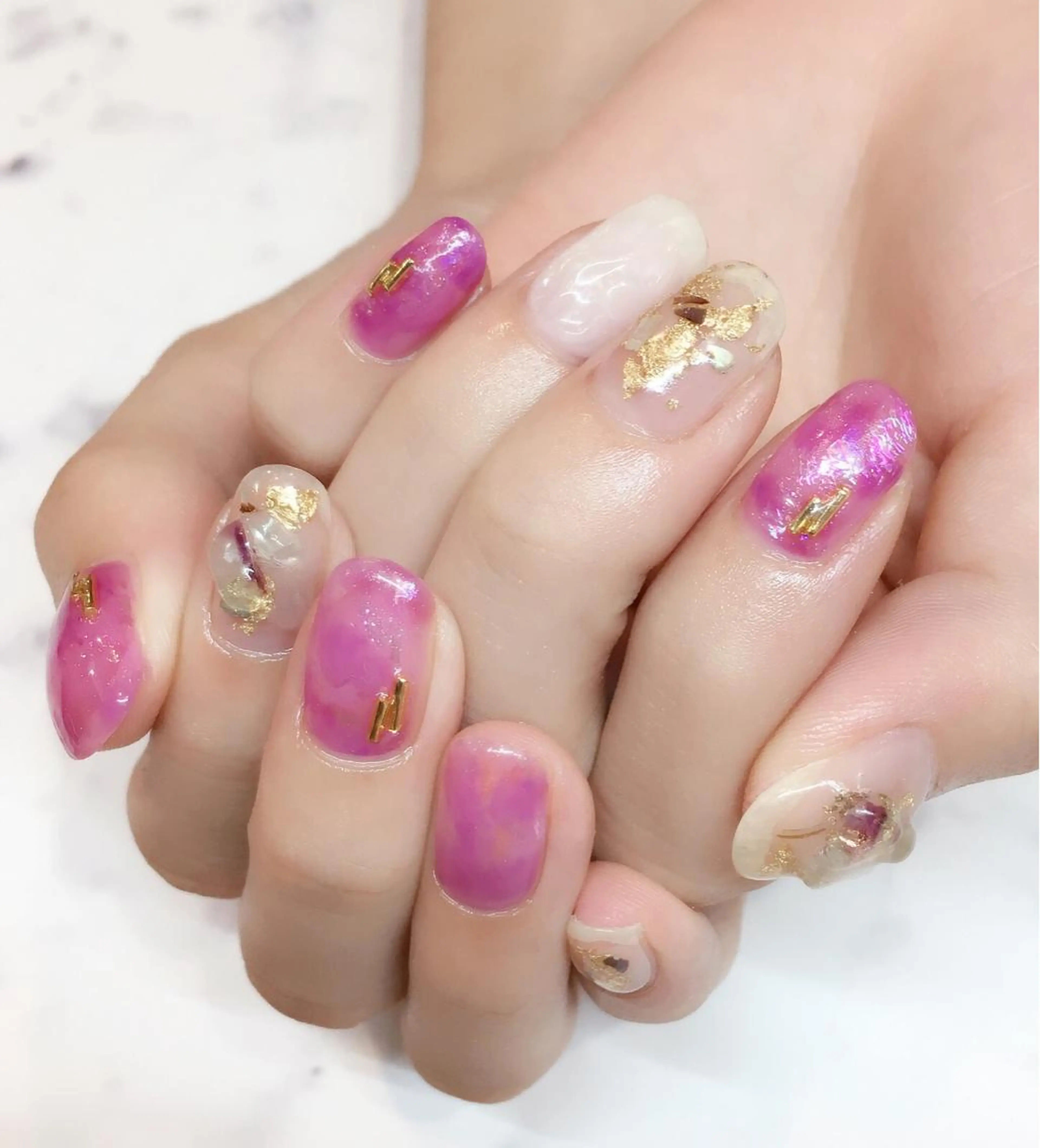ネイル ジェルネイル 大理石ネイル(マーブル) nail salon Soeurのネイルデザイン