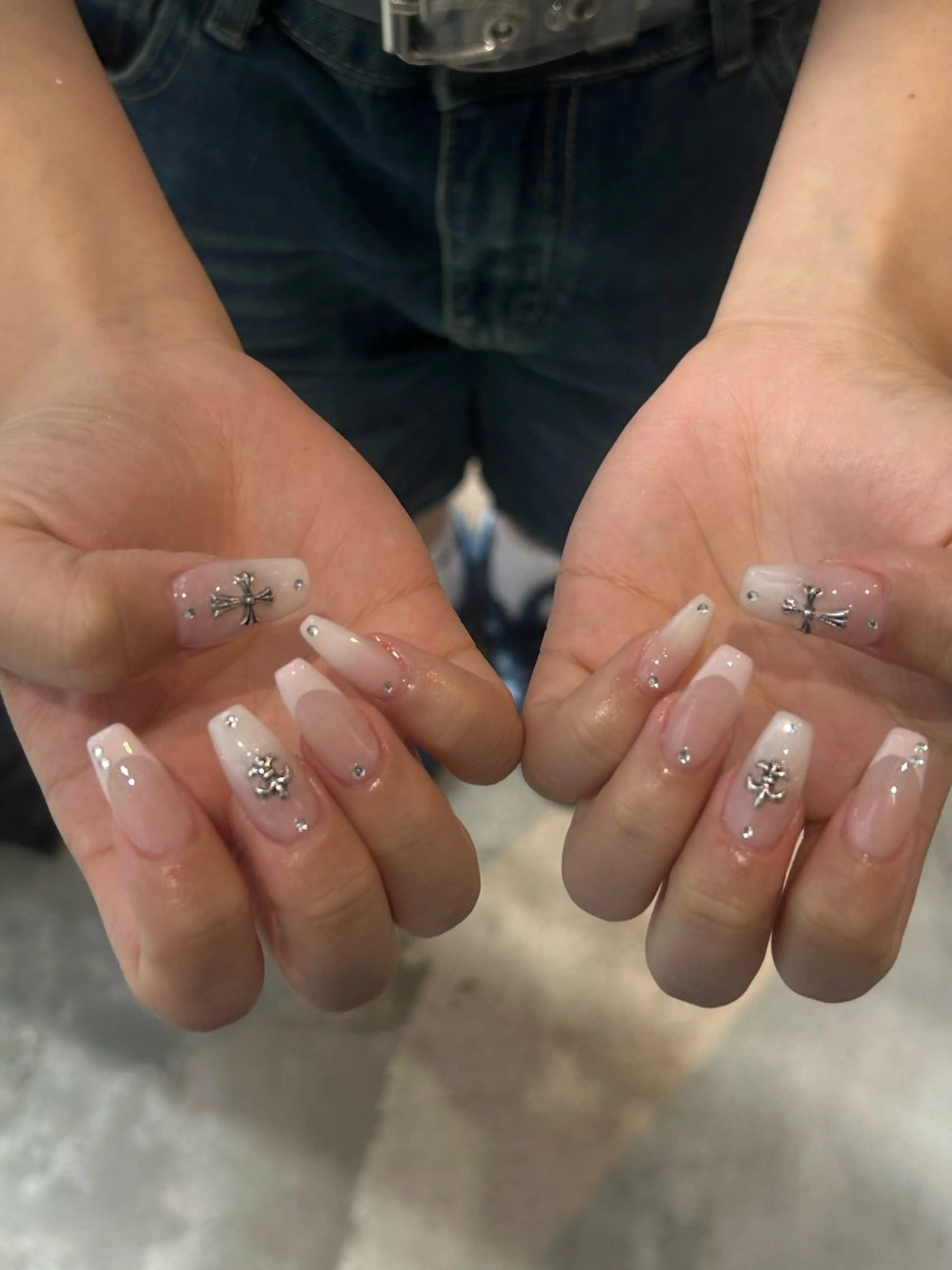 ネイル フレンチネイル ピンク 🎀WOLTOKYO 池袋🎀hinataのネイルデザイン