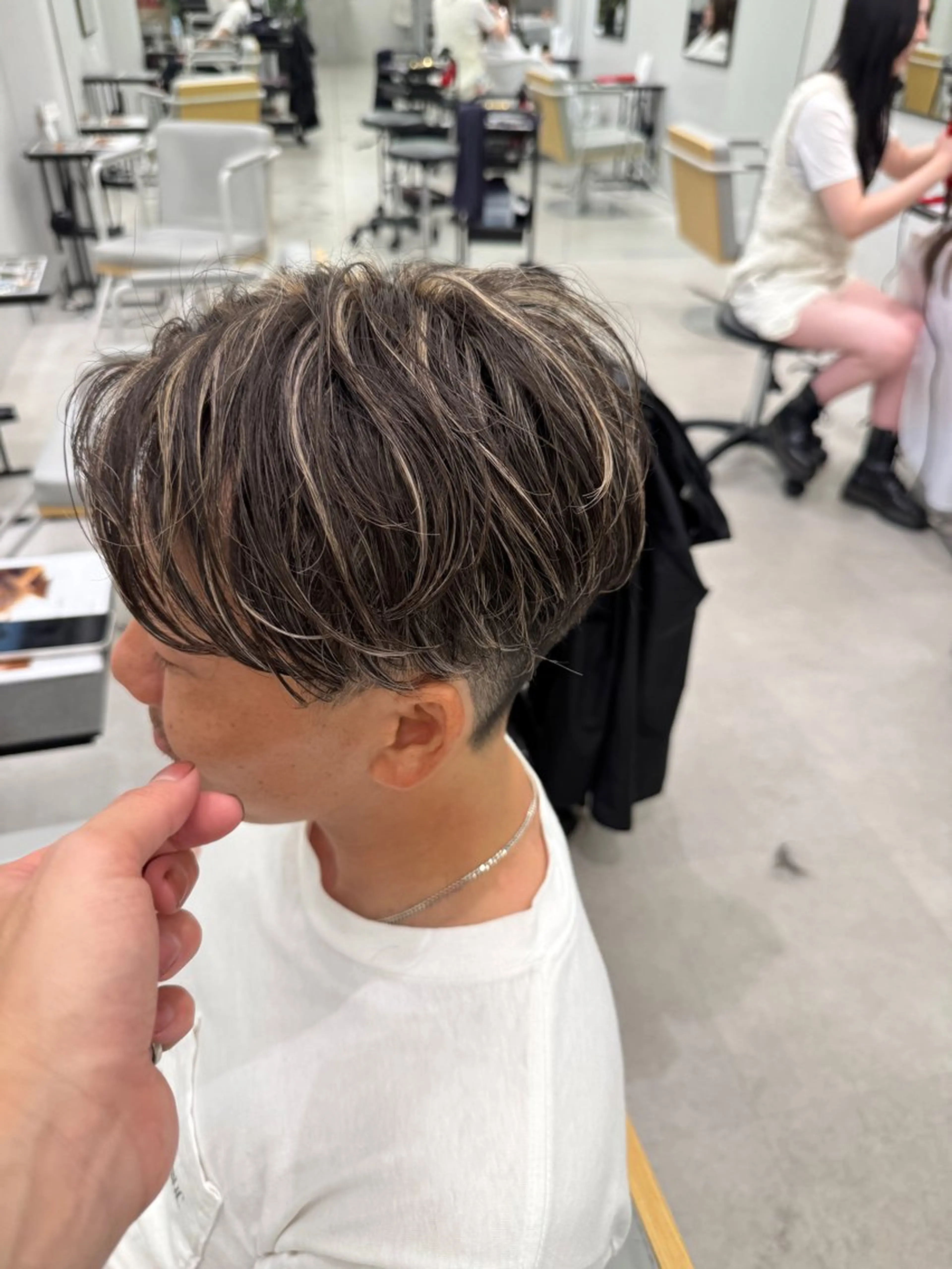 セミロング カラー メンズ カット ヘアカラー Joule 大分メンズのヘアスタイル