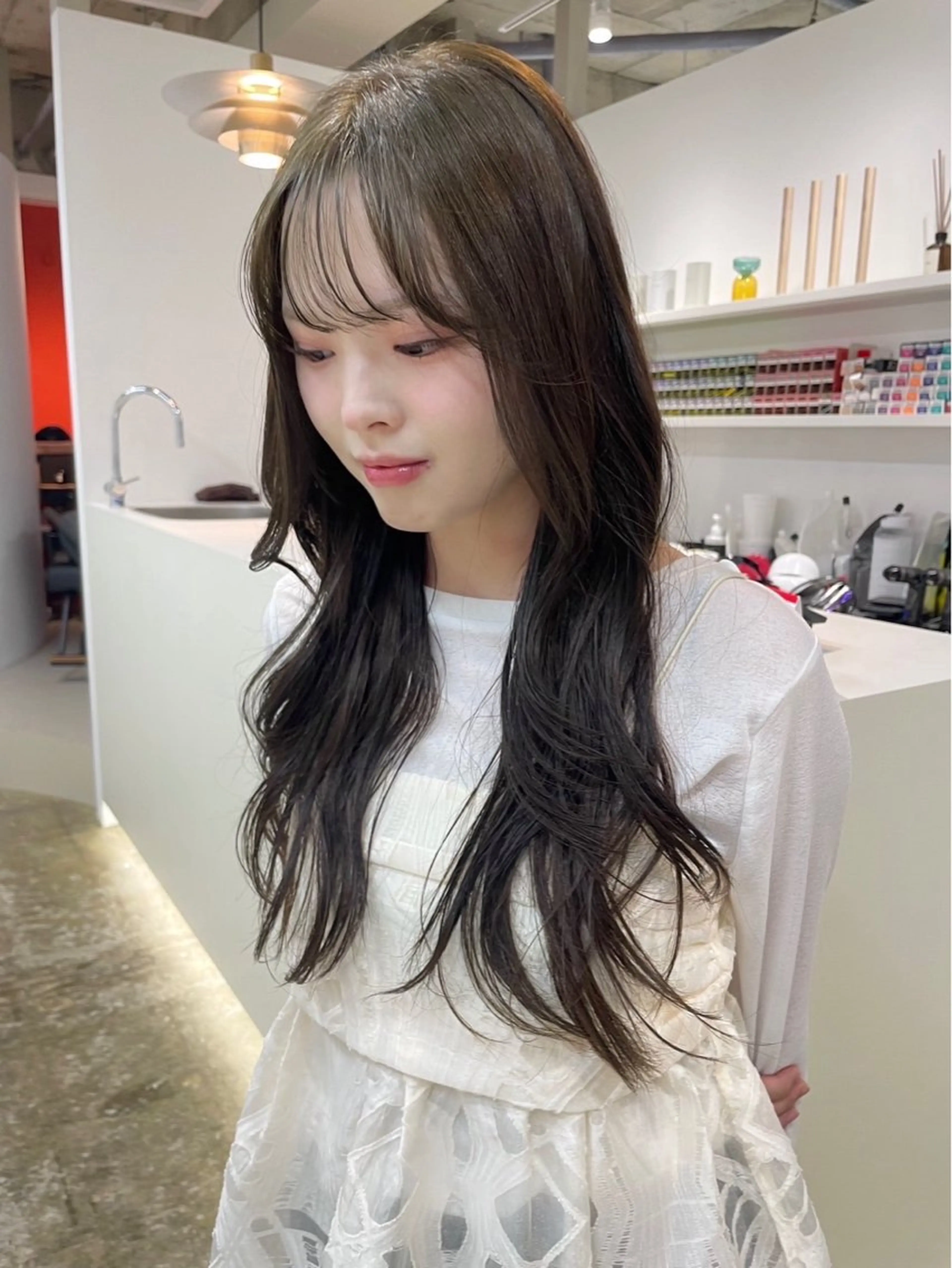 ロング カラー レイヤーカット カット ヘアカラー トリートメント 𝘚𝘶𝘻𝘶 𓂃𓈒𓏸のヘアスタイル