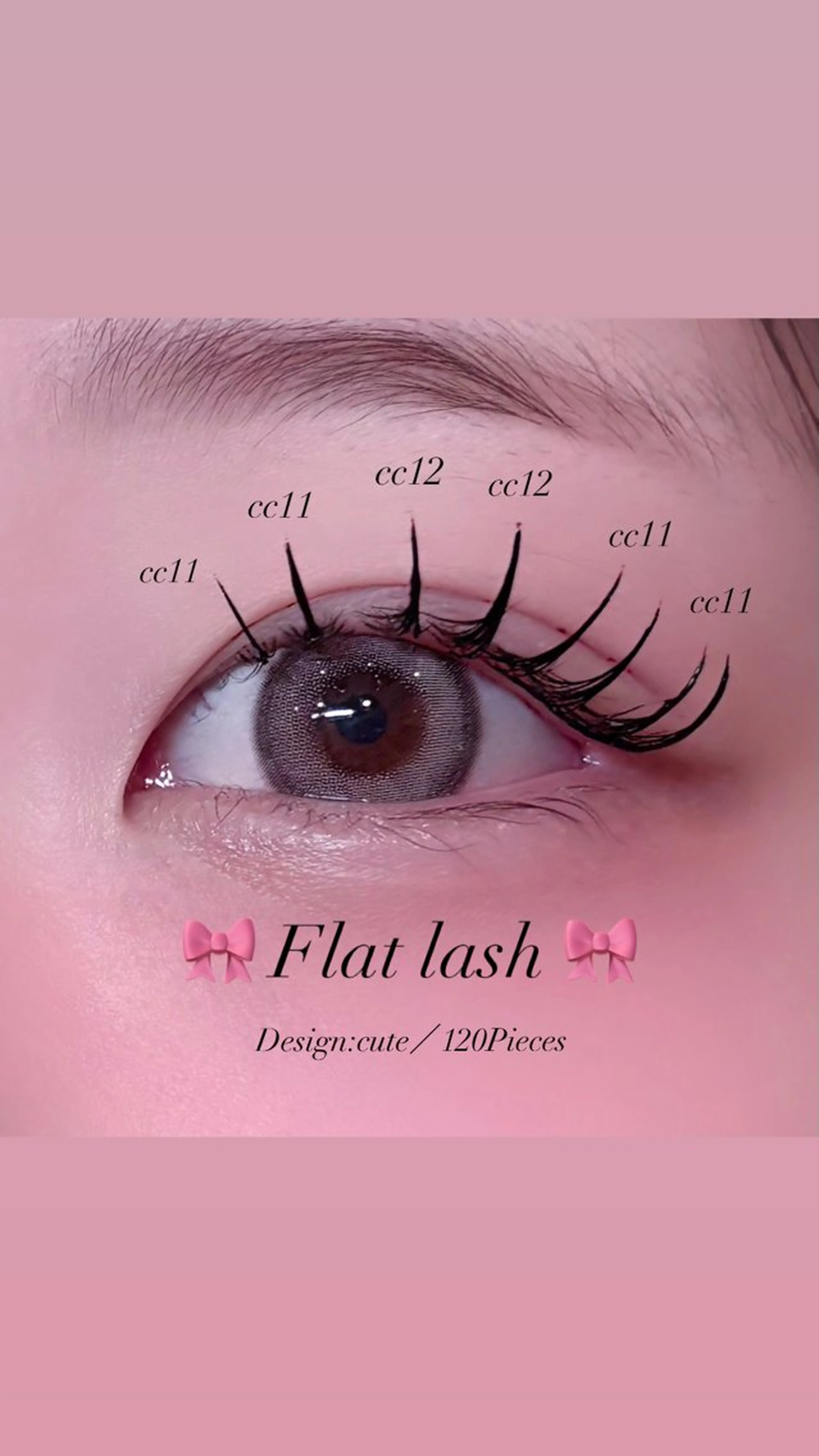 マツエク・マツパ キュート フラットラッシュ 🎀束感/上下エク/ 𝐑𝐔𝐀🎀♡のマツエク・マツパデザイン