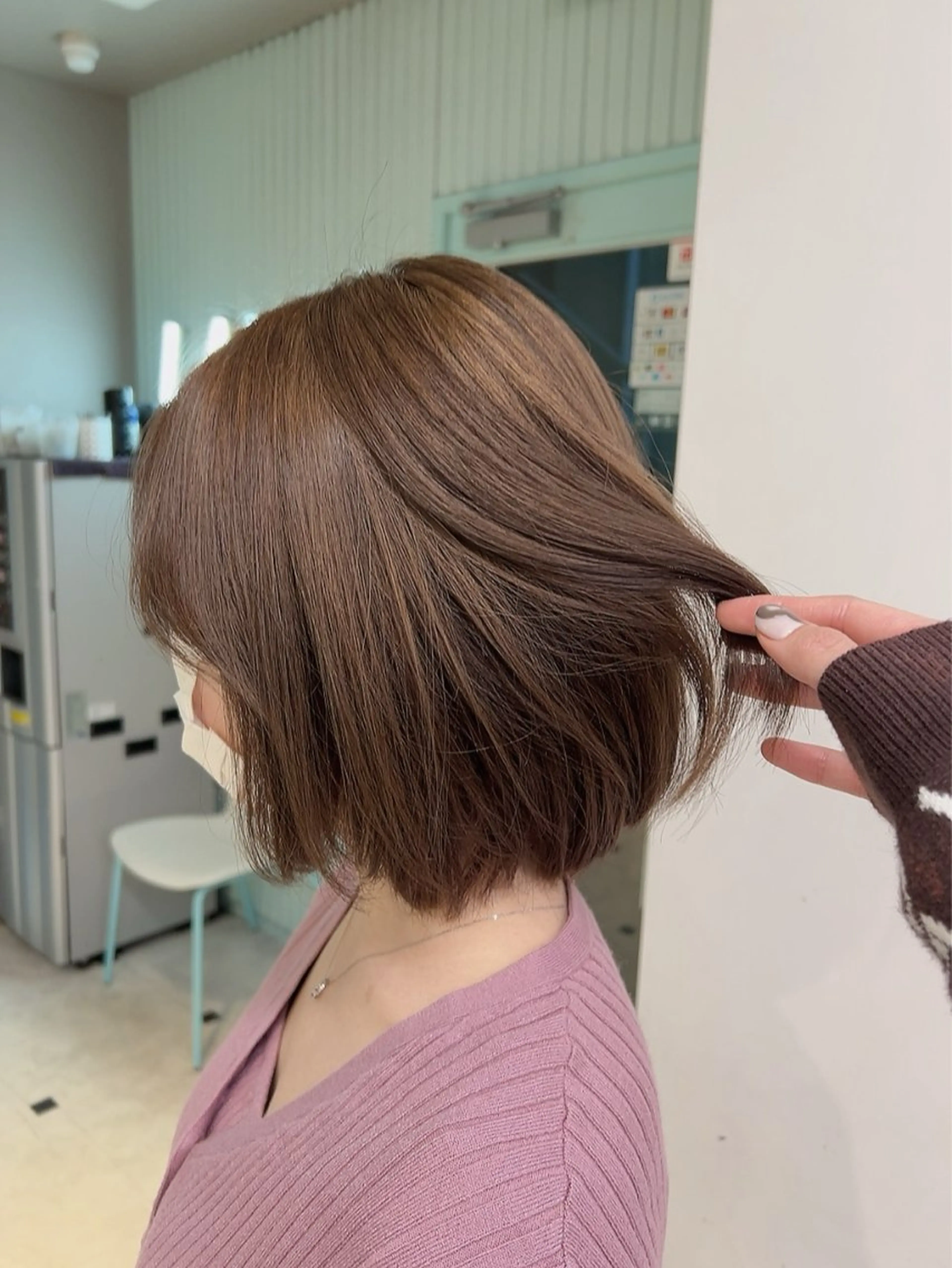 ミディアム カラー ヘアカラー トリートメント ヘッドスパ ヘアセット 🥞ベージュ系カラー 【すずきりほ】🥞のヘアスタイル