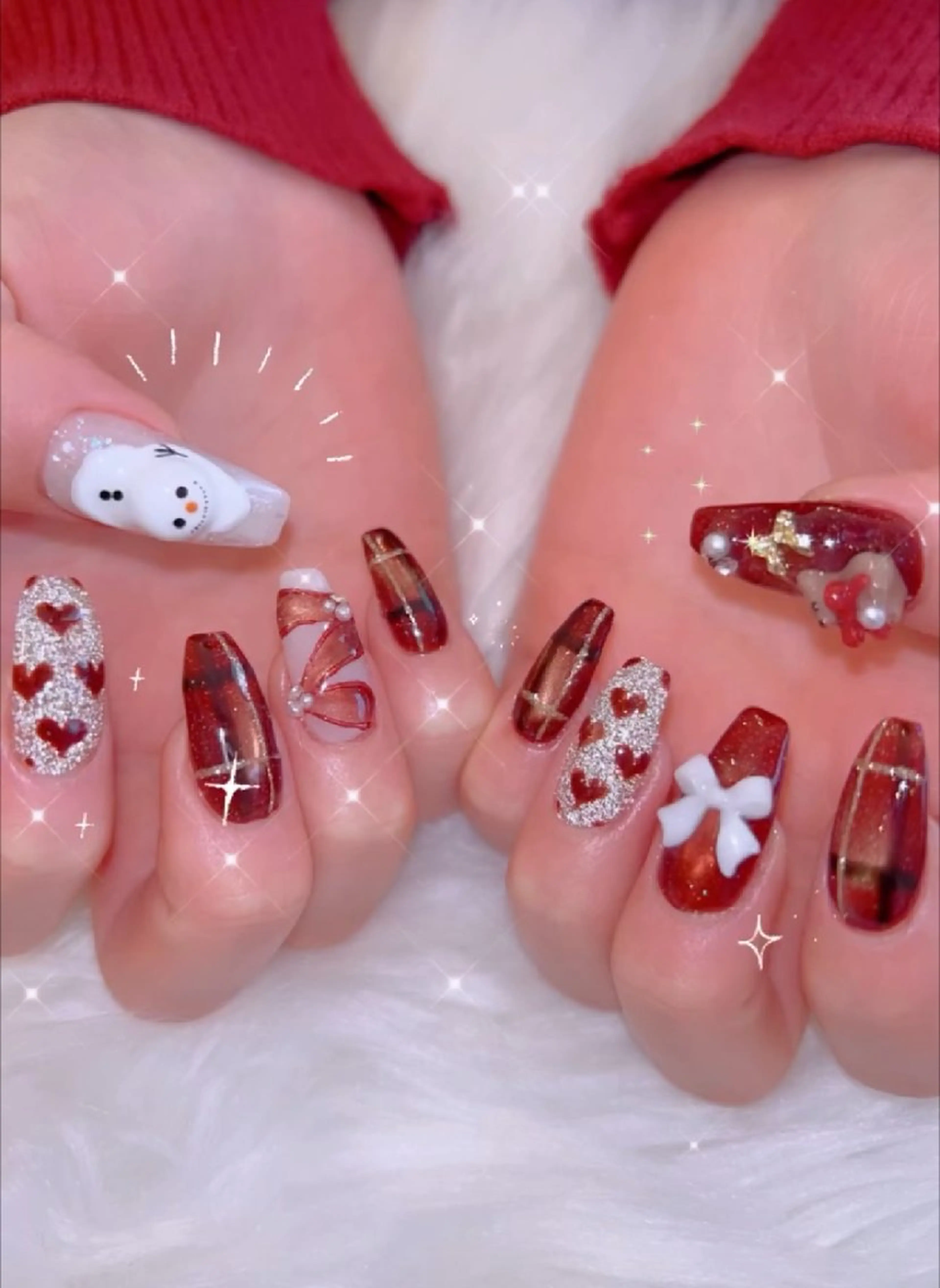 ネイル アートネイル バレンタイン ハンドネイル I LOVE ME NAIL.｡.:*♡のネイルデザイン