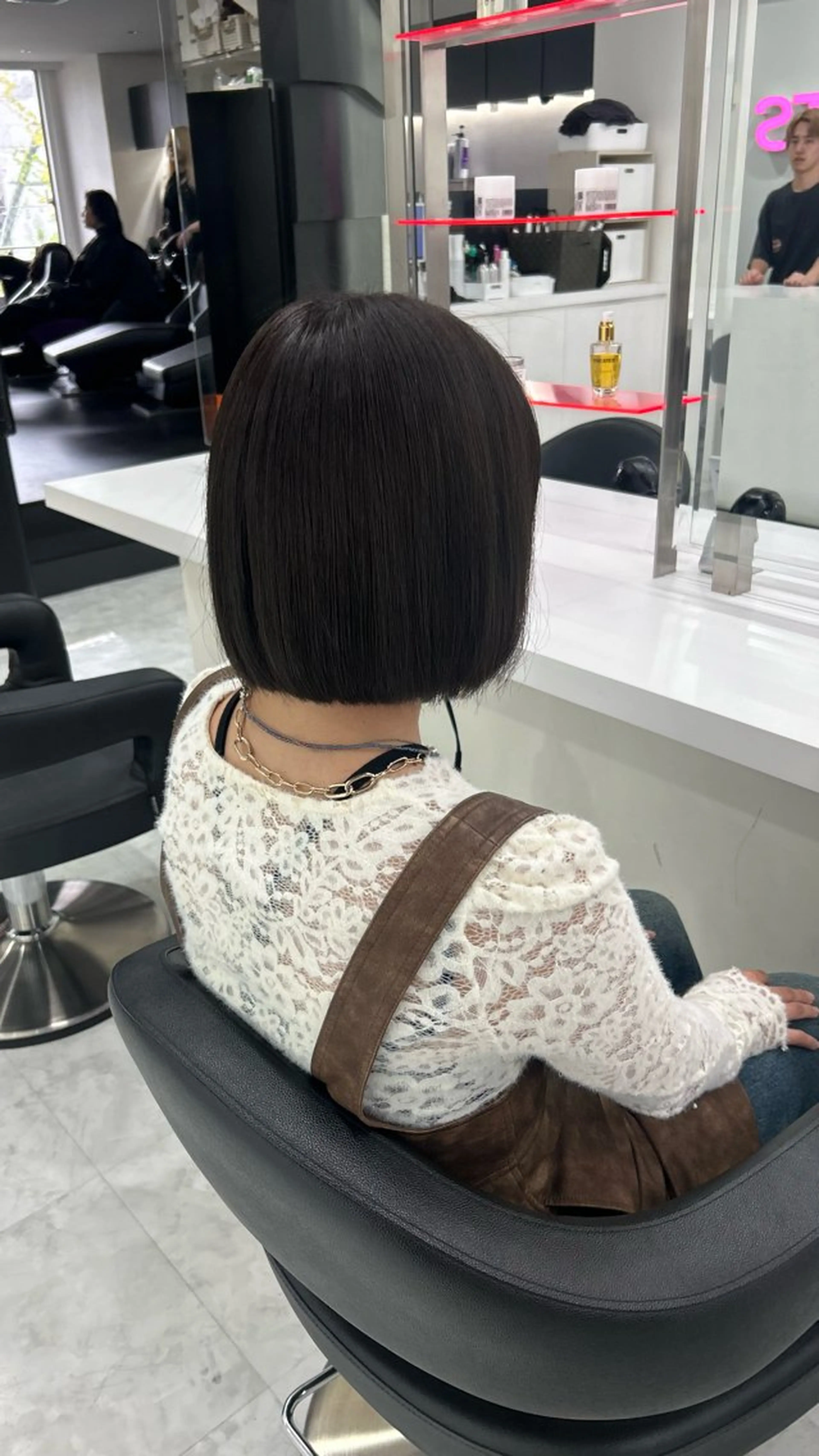 ミディアム カラー パーマ ヘアアレンジ メンズ キッズ カット ヘアカラー 盛れ韓国ハイトーン 🎀Himari🎀のヘアスタイル