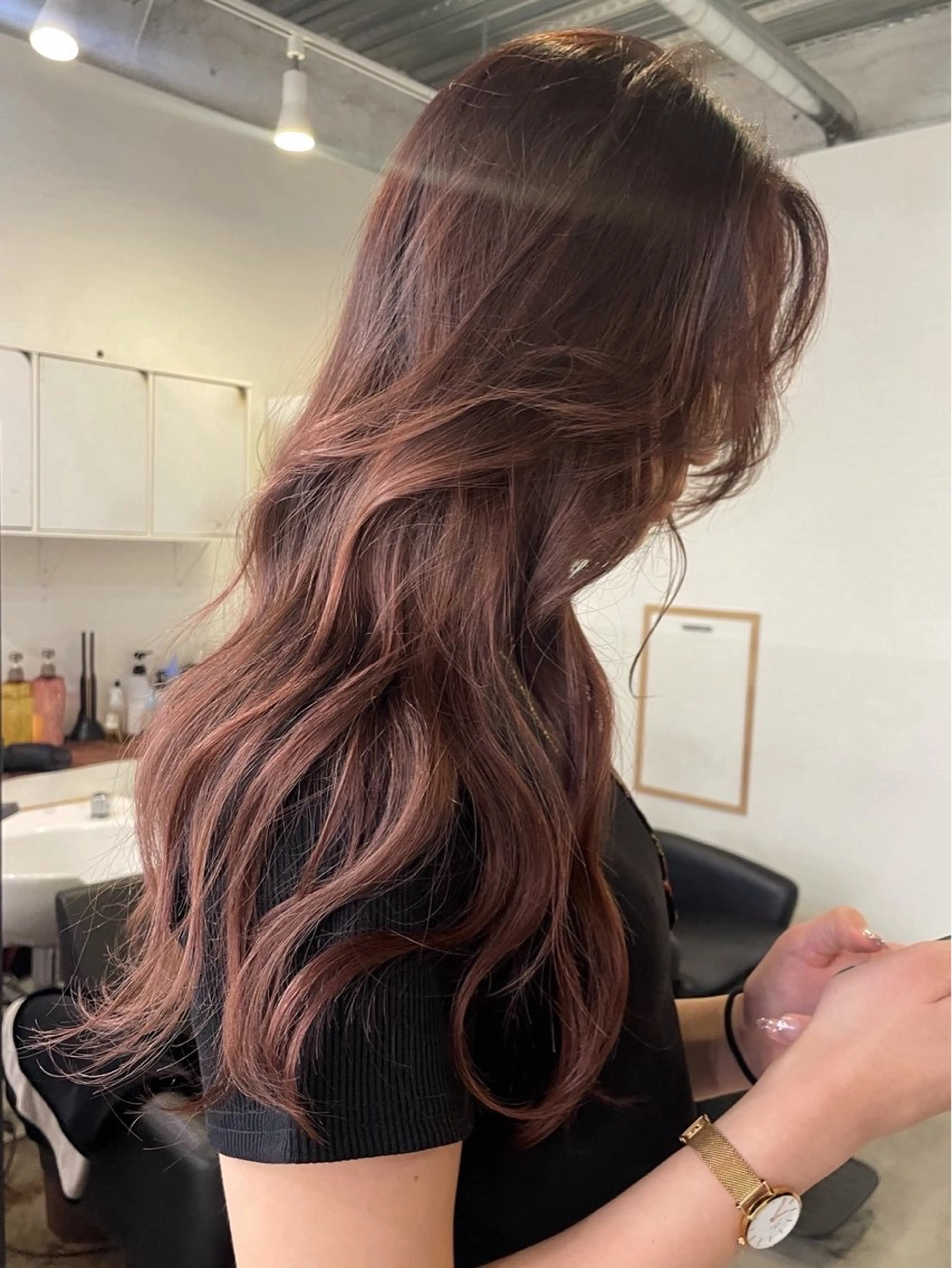 ロング カット ヘアカラー トリートメント 透明感カラー・ 髪質改善🩵イケダのヘアスタイル