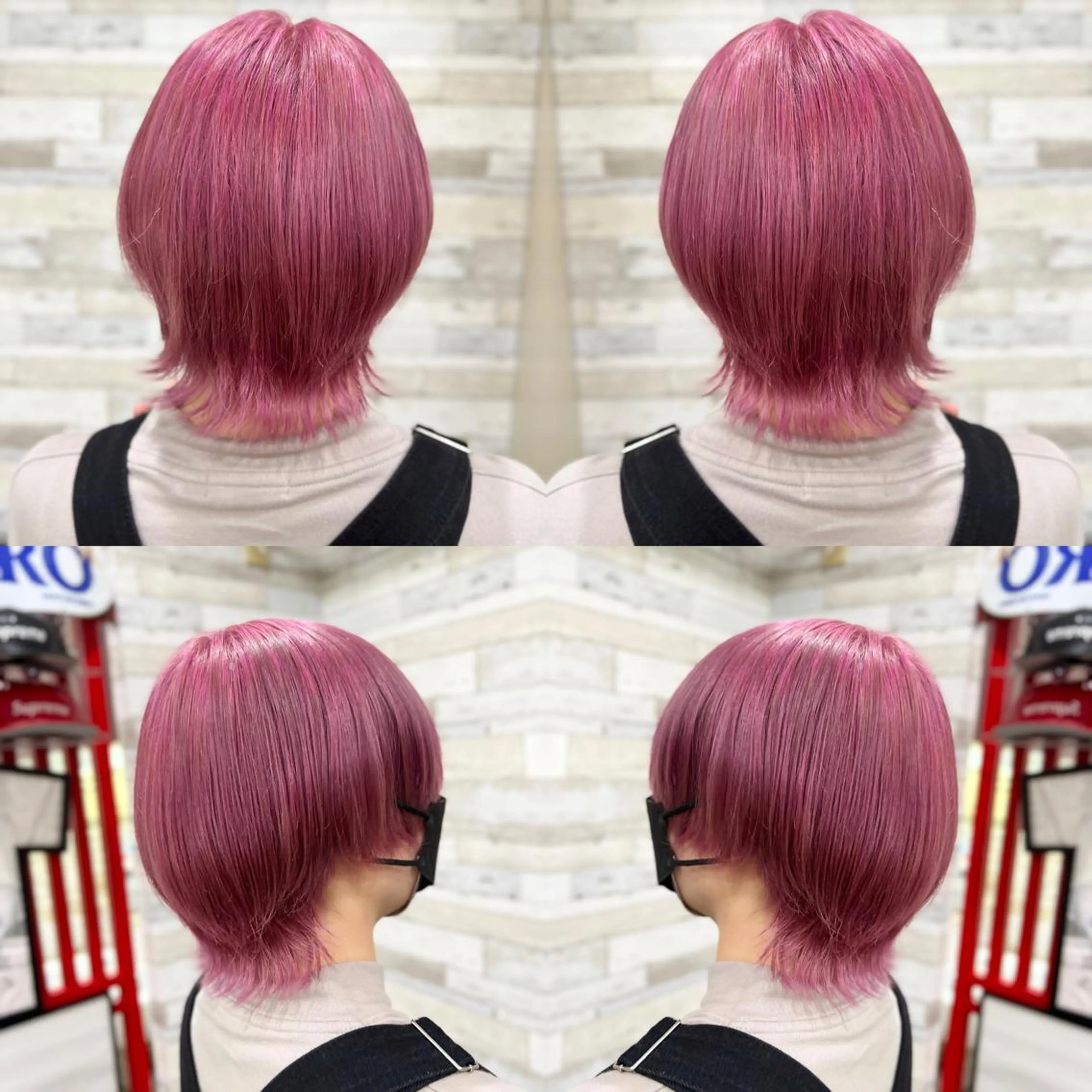 ショート カラー ヘアカラー トリートメント 🌈推し色派手髪 ハイトーンShinのヘアスタイル