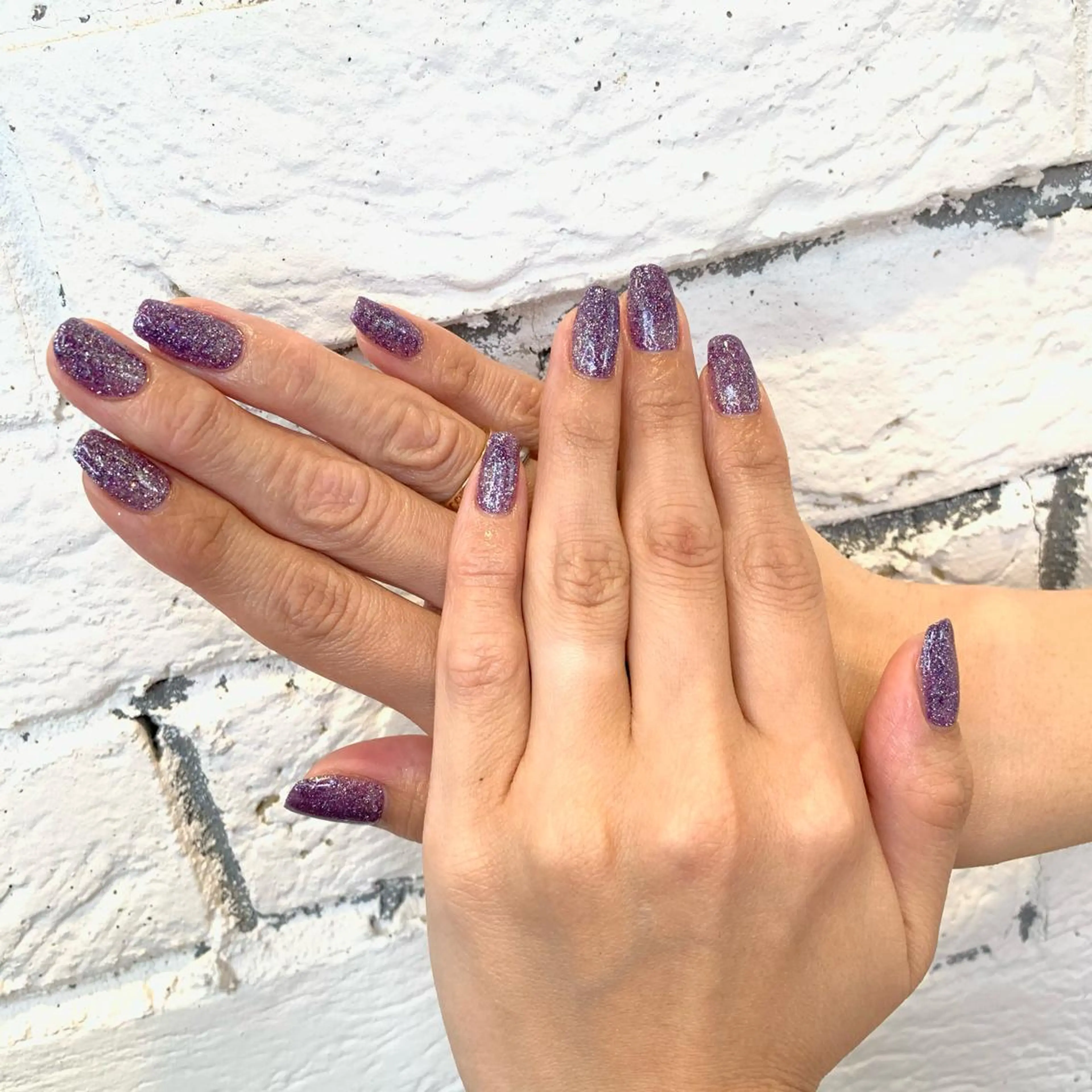 ネイル ラメ(グリッター) パープル ハンドネイル eri chan nailのネイルデザイン