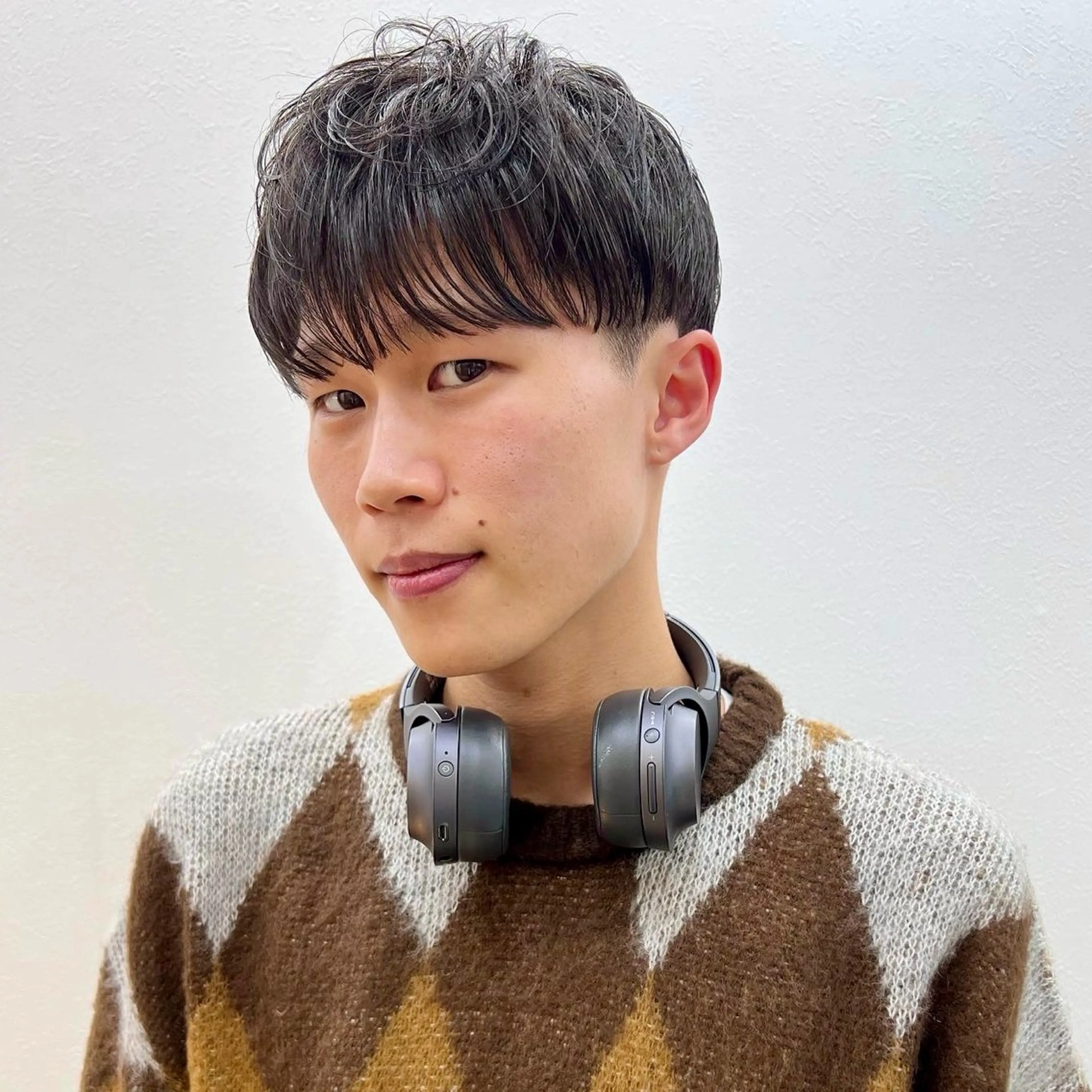 ミディアム パーマ メンズ カット 縮毛矯正 ヘアセット 【池袋/スパイキー ショート】ⓝⓘⓜⓤのヘアスタイル