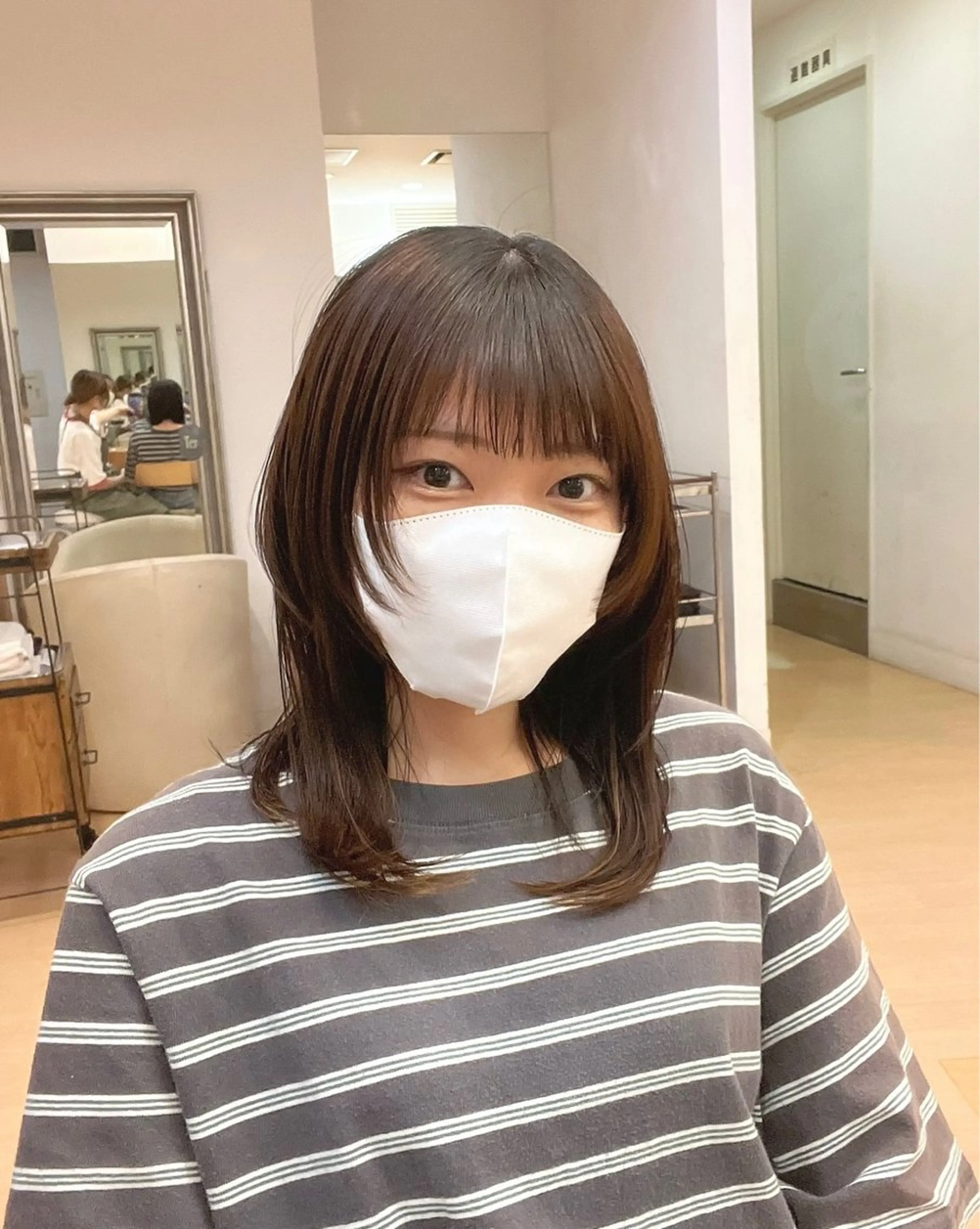 ミディアム レイヤーカット ウルフカット カット ヘッドスパ LUNA🌙韓国ヘア 🌙レイヤーカットのヘアスタイル