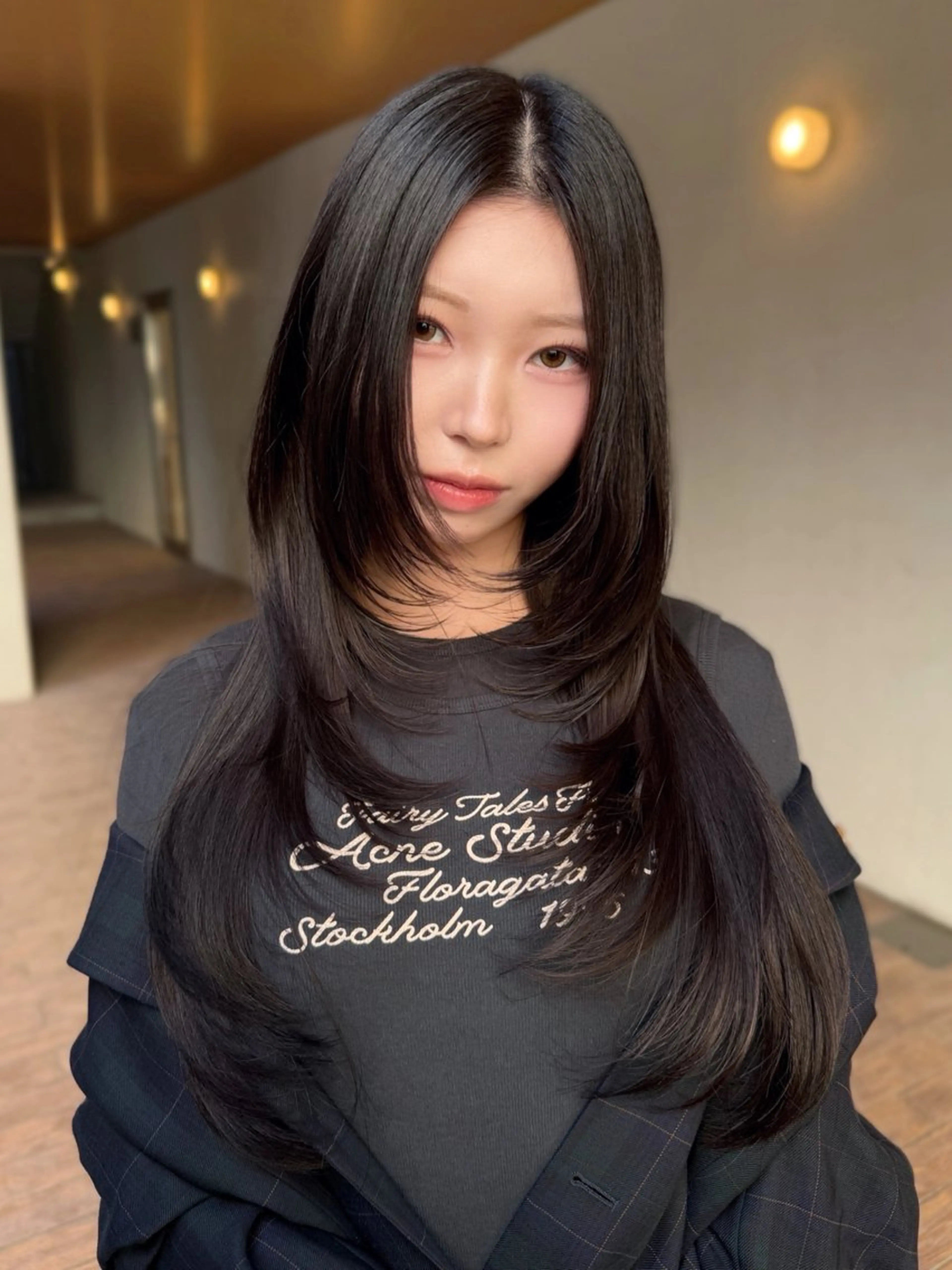 ロング カラー yuuri🎀/大宮 /韓国ヘア/レイヤーのヘアスタイル