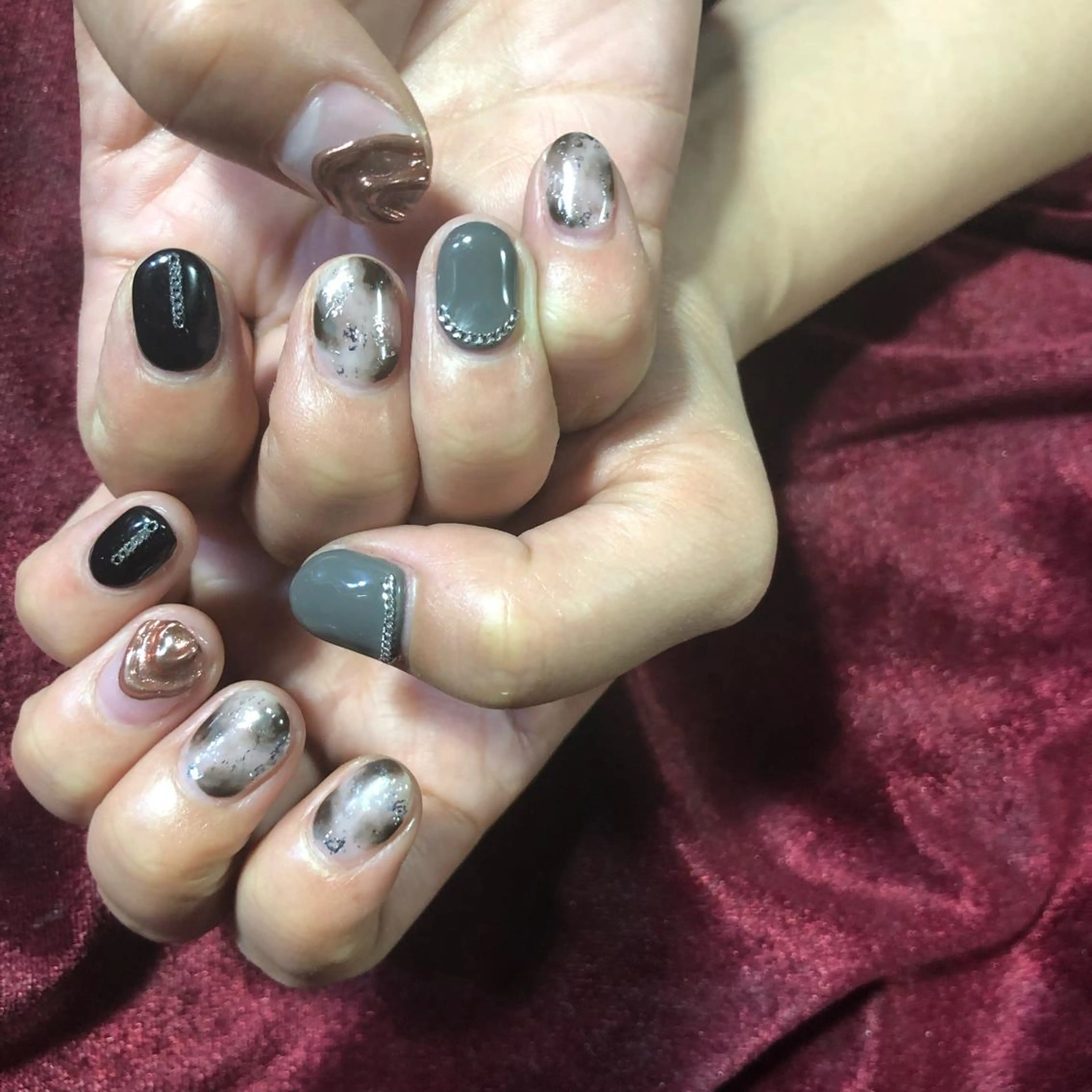 ネイル ハンドネイル umber 三茶1分のネイルデザイン