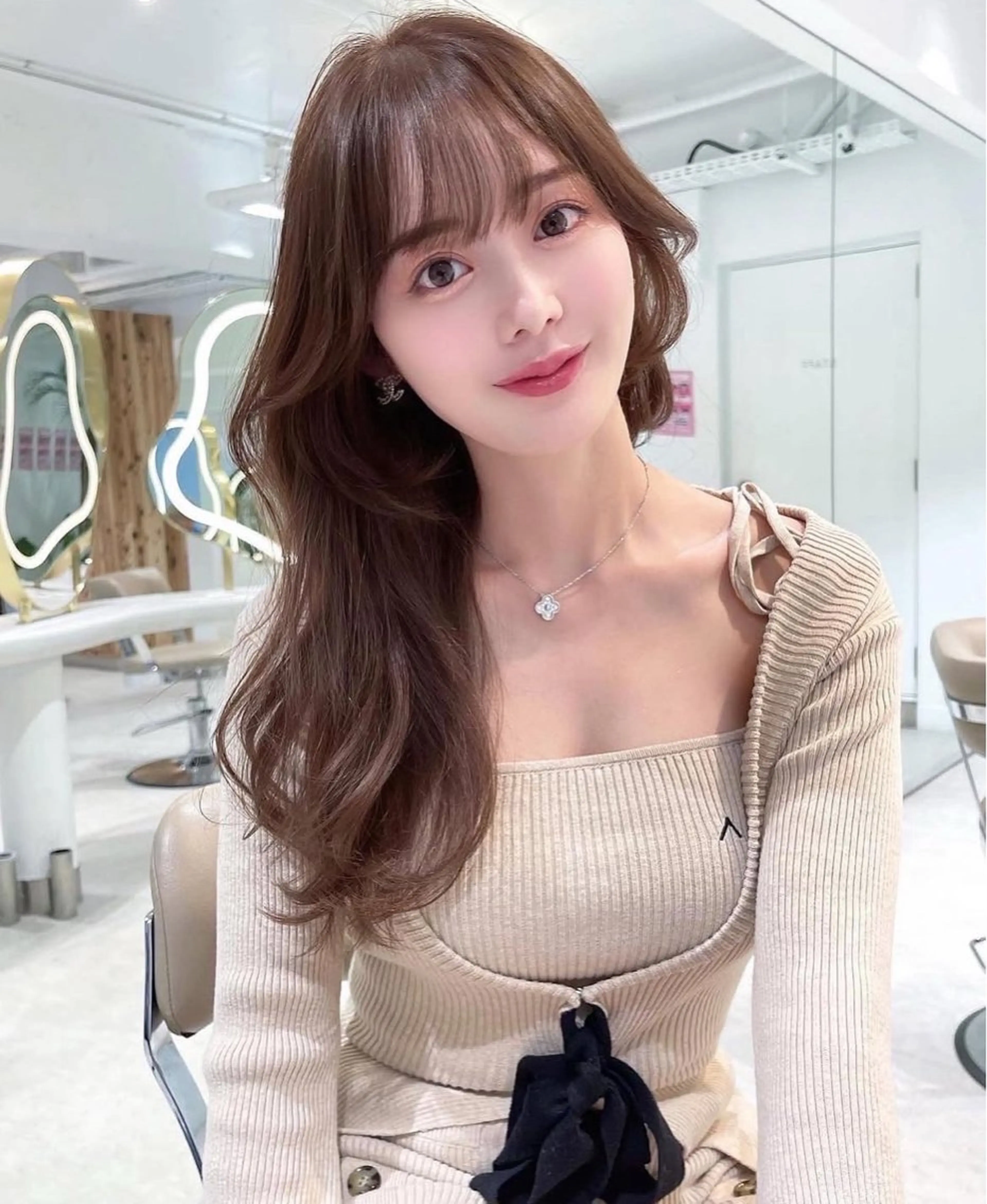 ロング カラー ブラウンカラー 顔周りカット レイヤーカット ❄️暗髪/透明感❄️ /reyのヘアスタイル