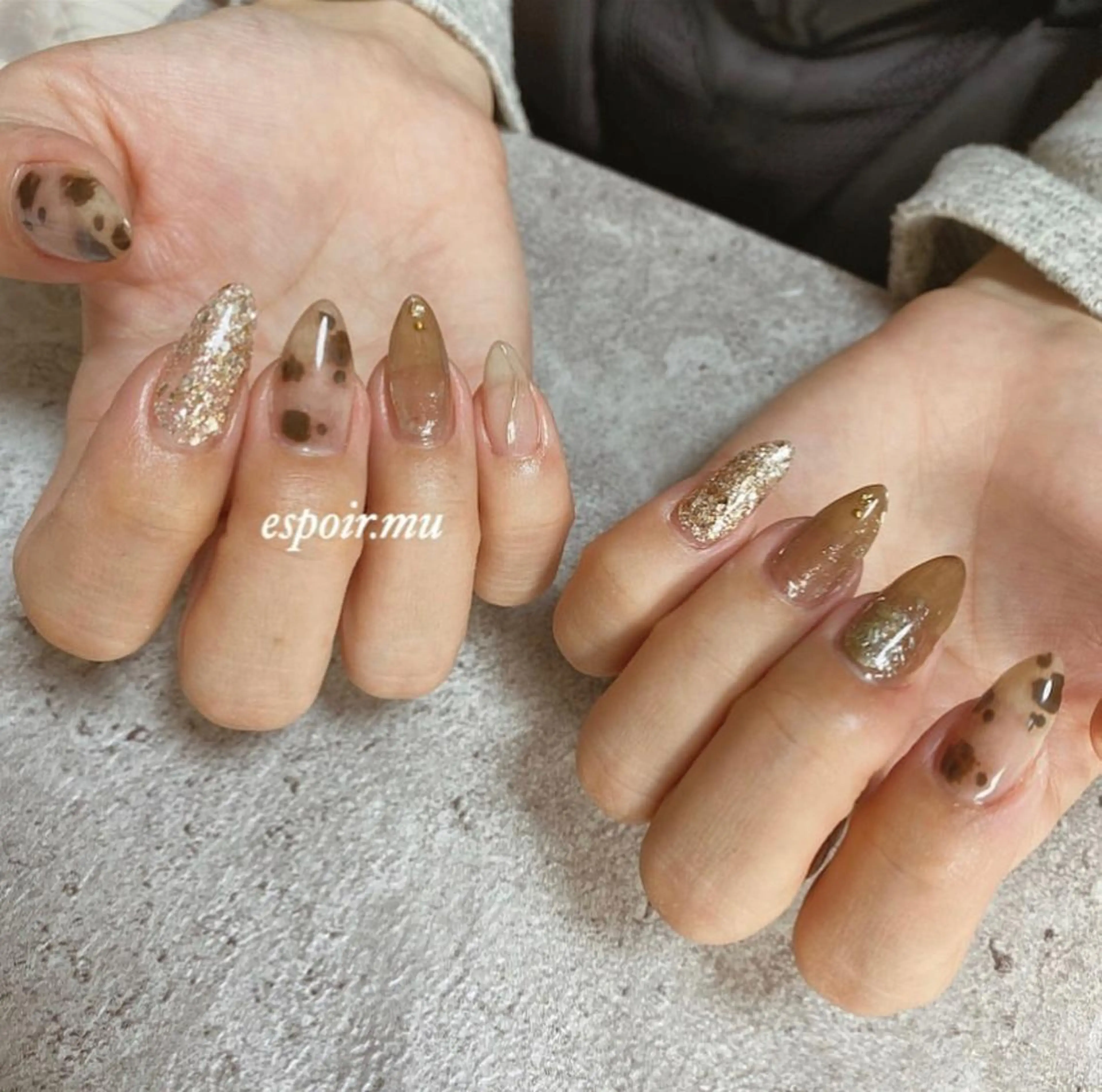 ロング ネイル espoir. muのネイルデザイン