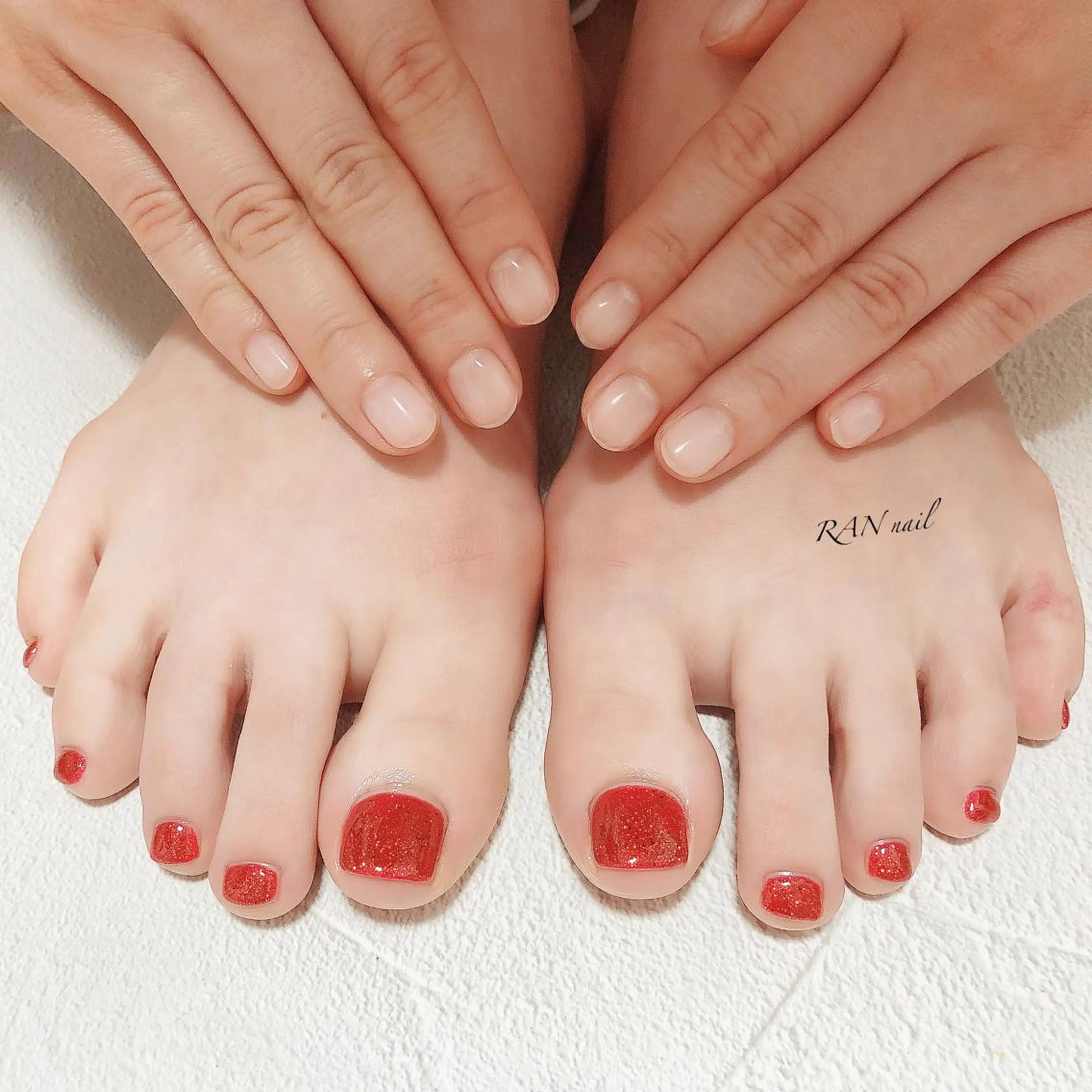 ネイル クリアネイル フットネイル フレンチネイル ジェルネイル キラキラネイル フットネイル RAN nail 〜ランネイル〜所属・RAN nailのネイルデザイン